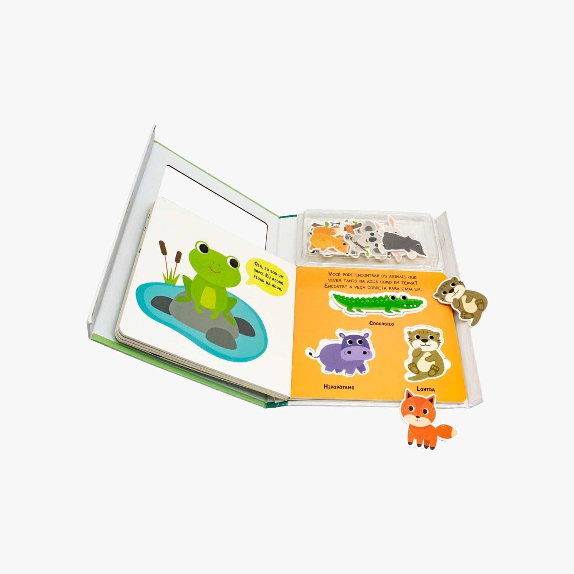 Livro Infantil Encaixe e Aprenda Animais