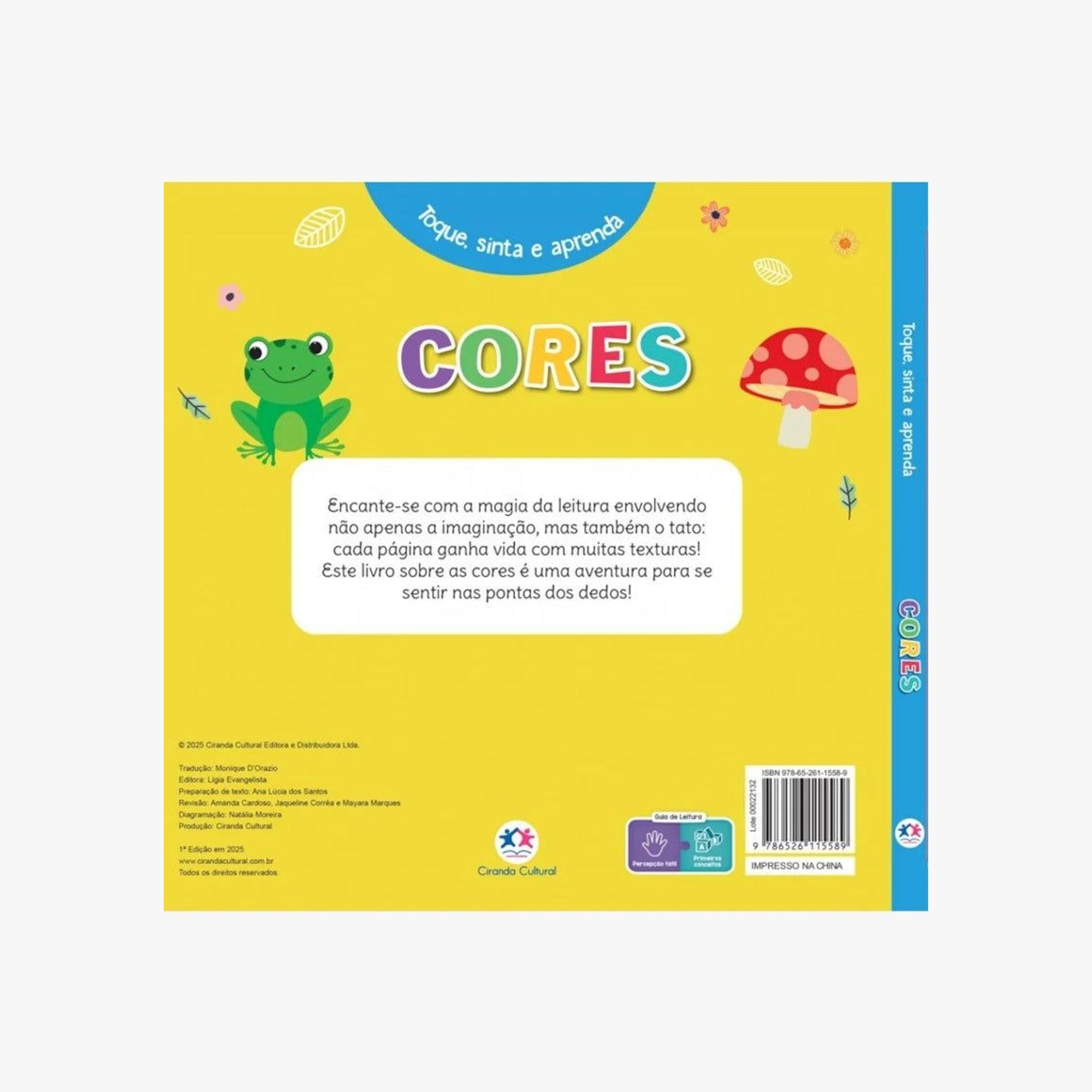 Livro Toque, sinta e aprenda Cores