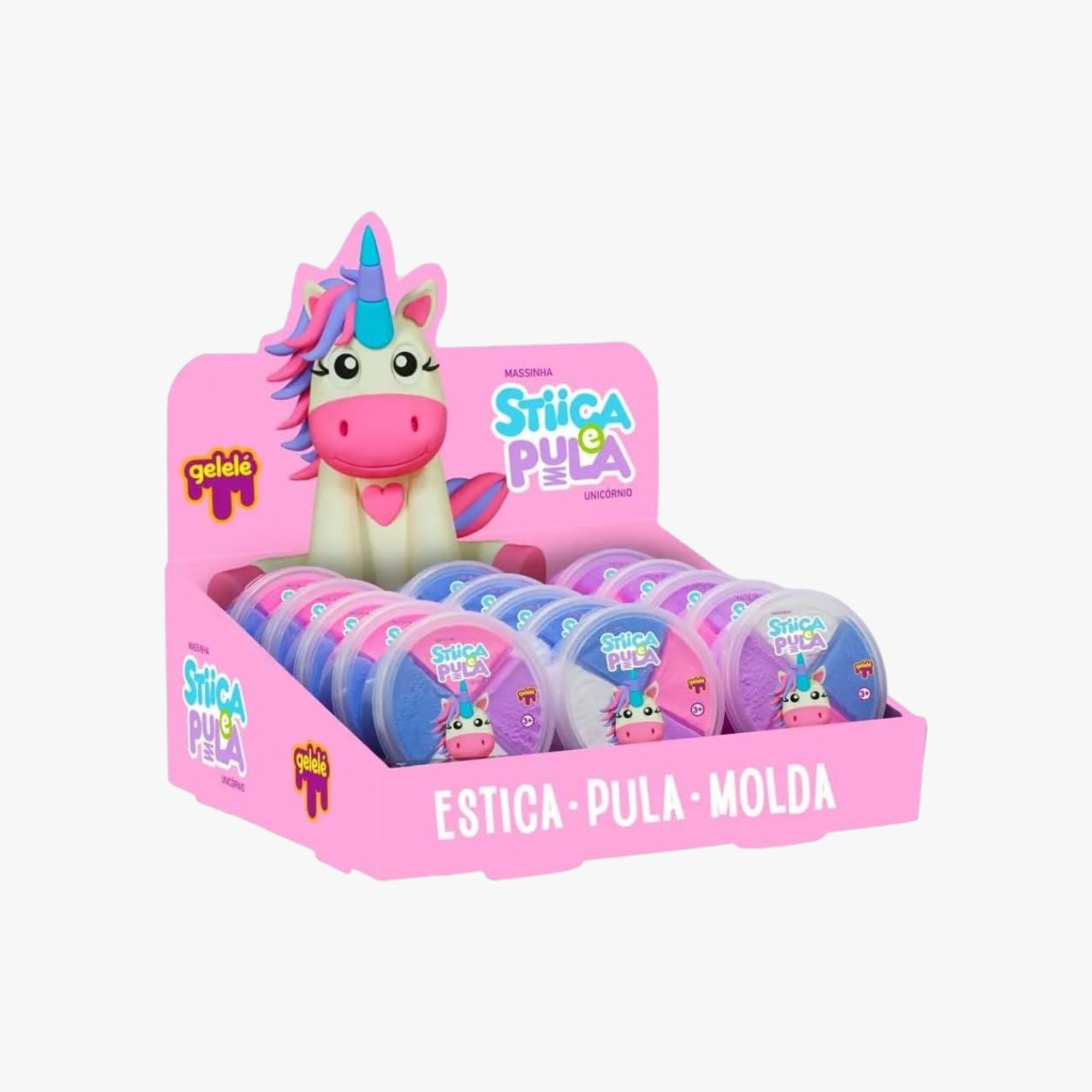 Massinha de Modelar Estica e Pula Unicórnio