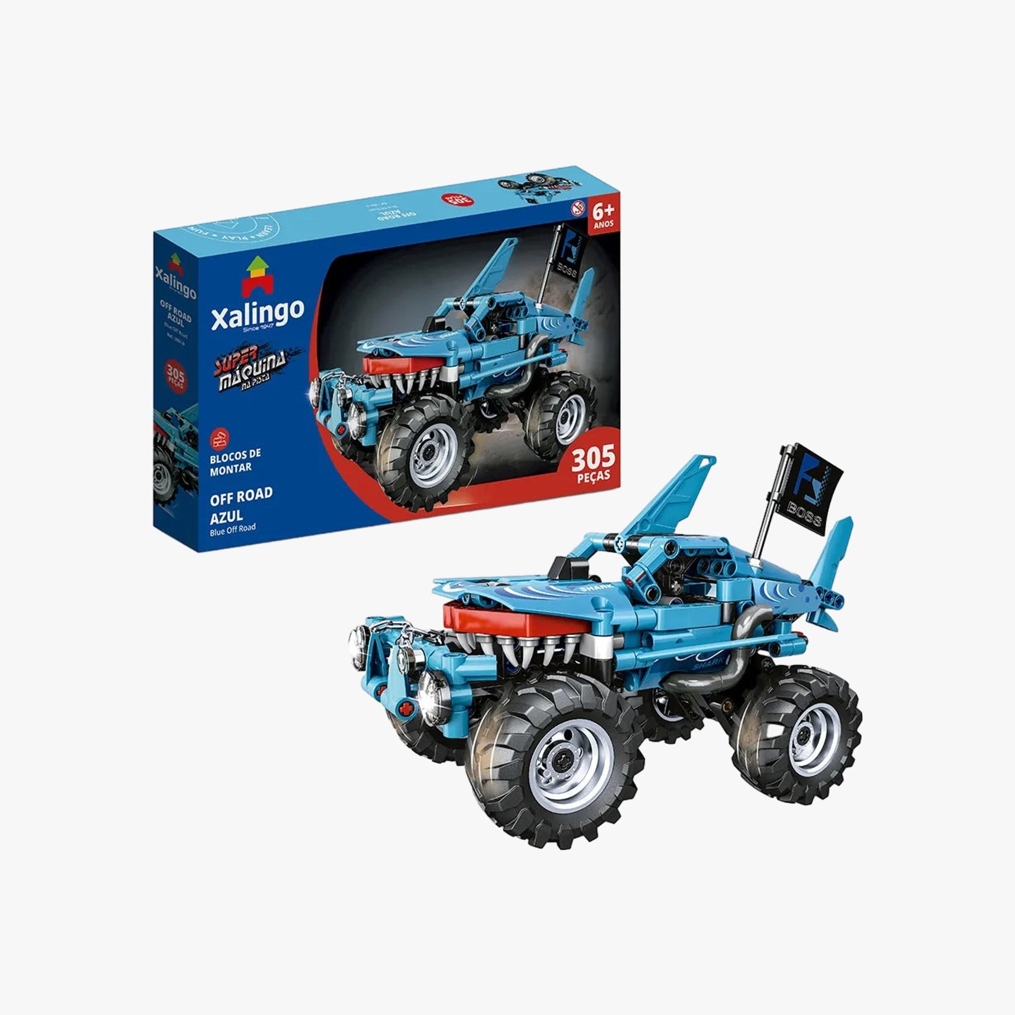 Kit de Blocos de Montar Super Máquina Off Road Azul - 305 Peças