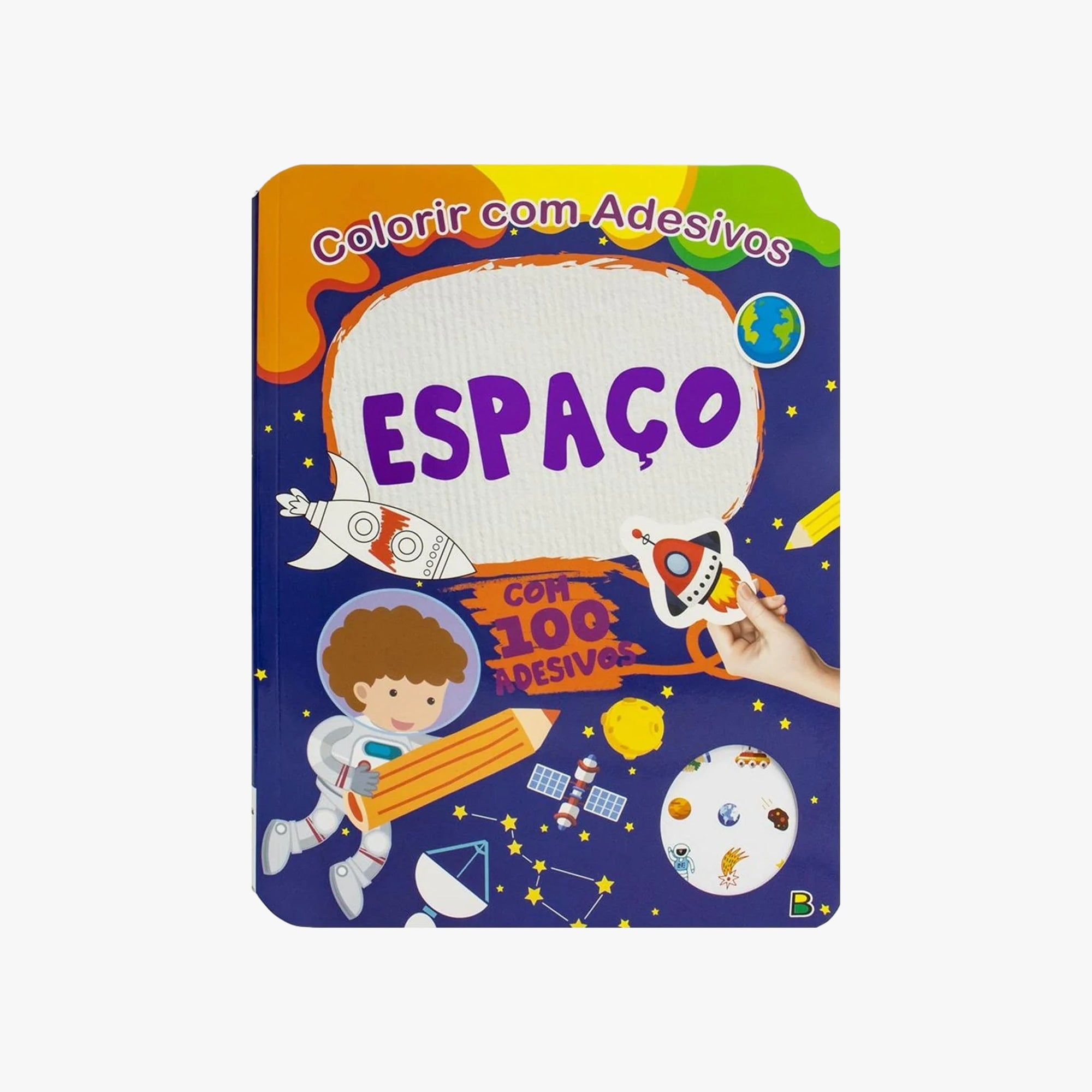 Livro Colorir com Adesivos: Espaço