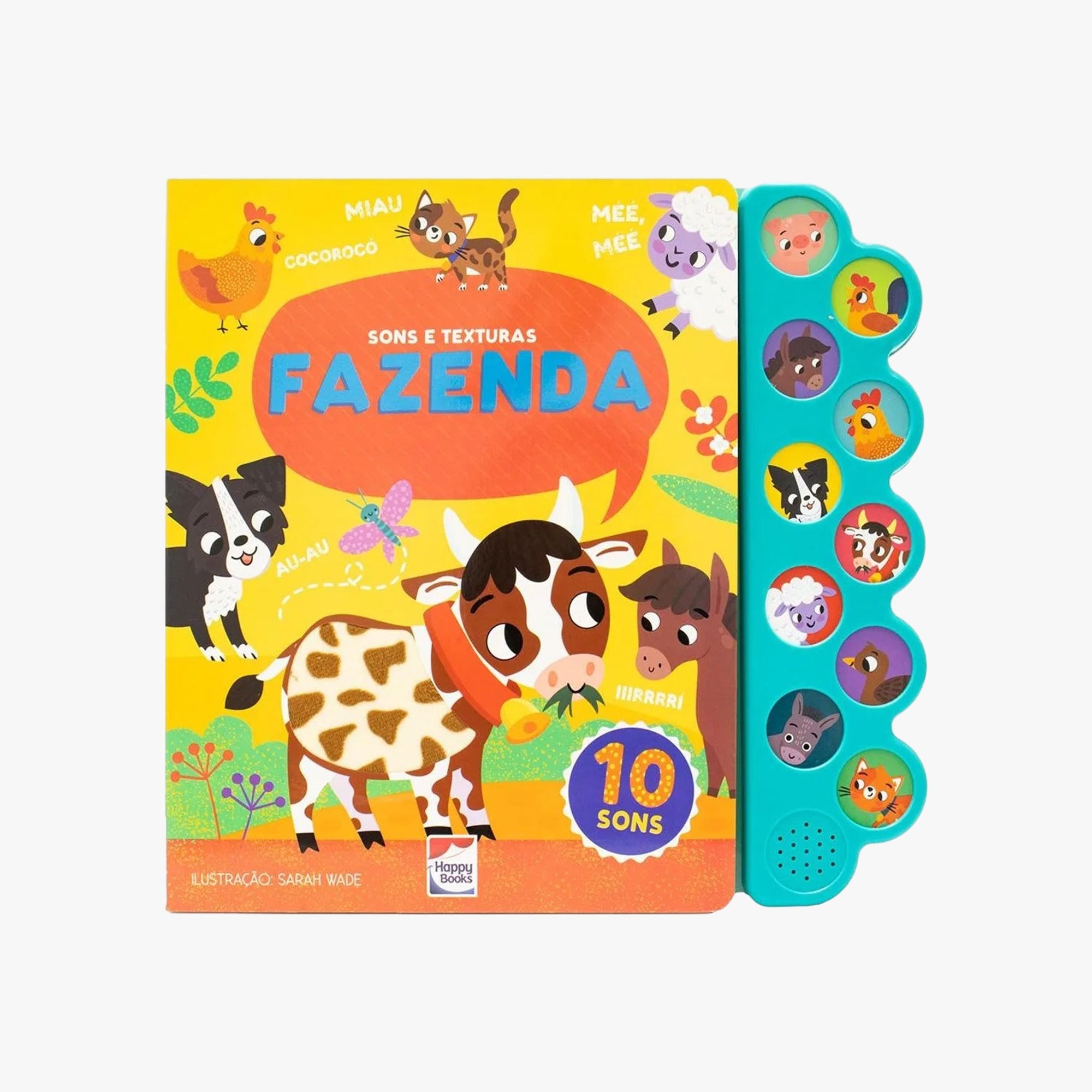 Livro Infantil Sons e Texturas Fazenda
