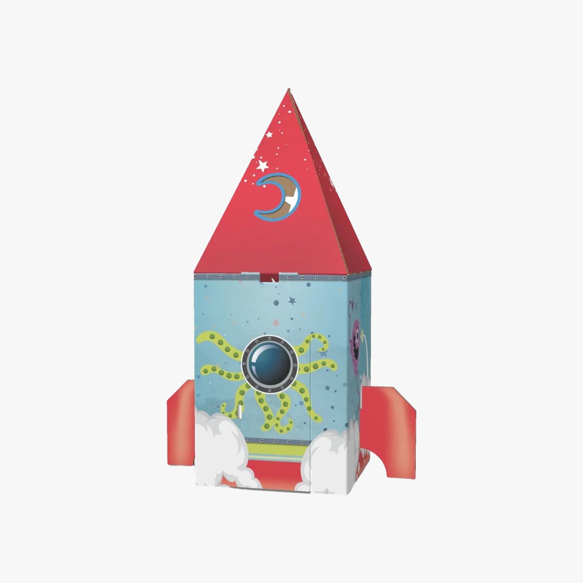 Foguete de Papelão Para Pintar Monstruoso Eu amo Papelão