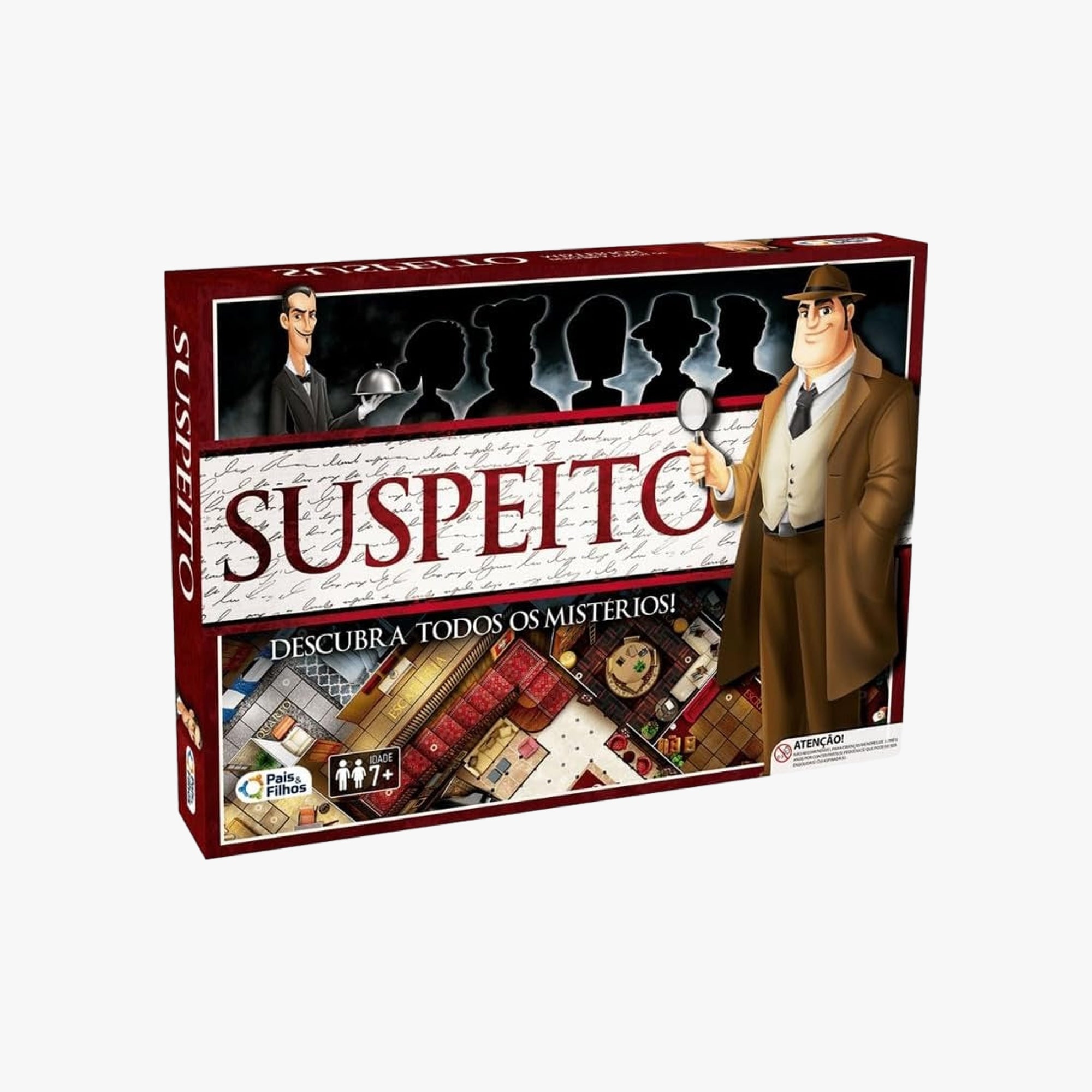 Jogo de Tabuleiro Suspeito Descubra Mistérios
