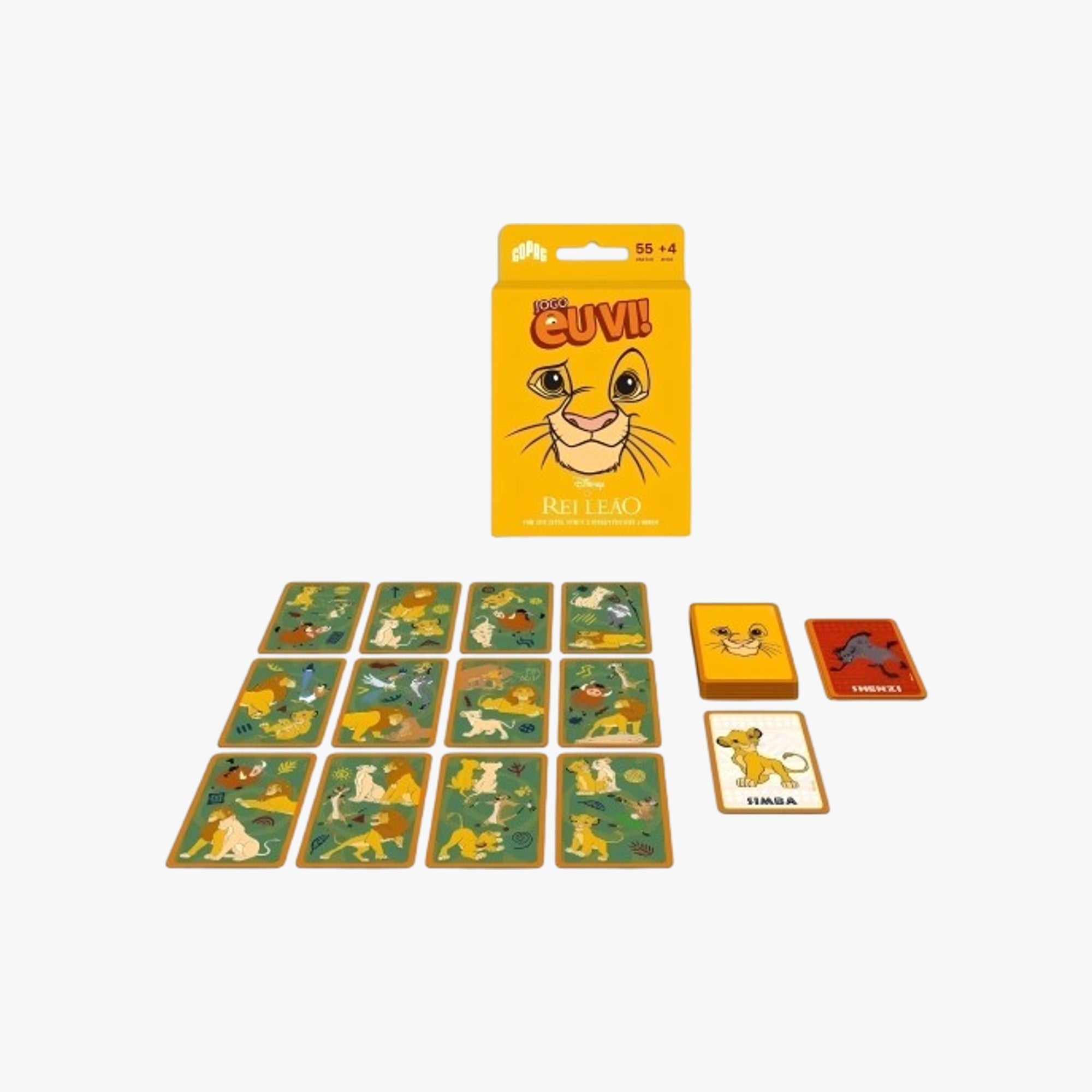 Jogo Infantil de Cartas Eu Vi! Rei Leão