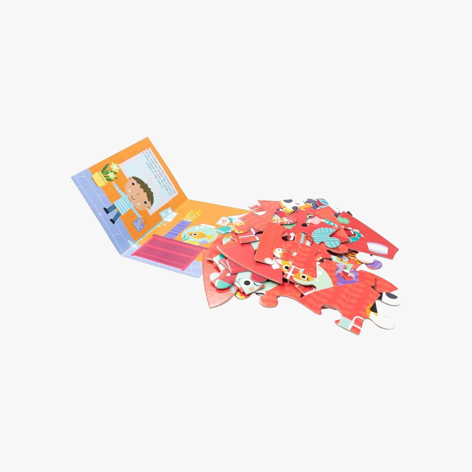 Kit Infantil Livro + Quebra-Cabeça Animais de Estimação