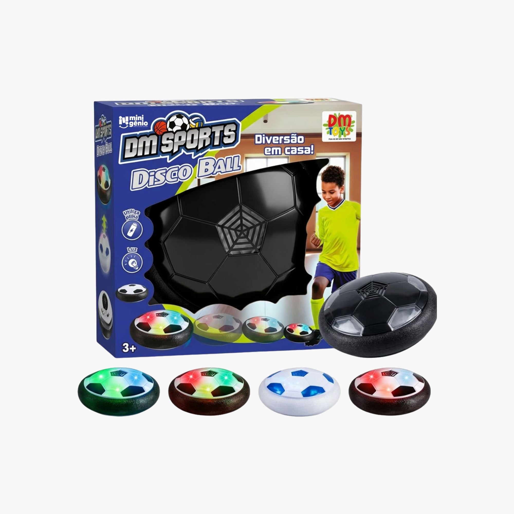 Bola Infantil Disco Ball à Pilha com Luzes Coloridas - Sortido