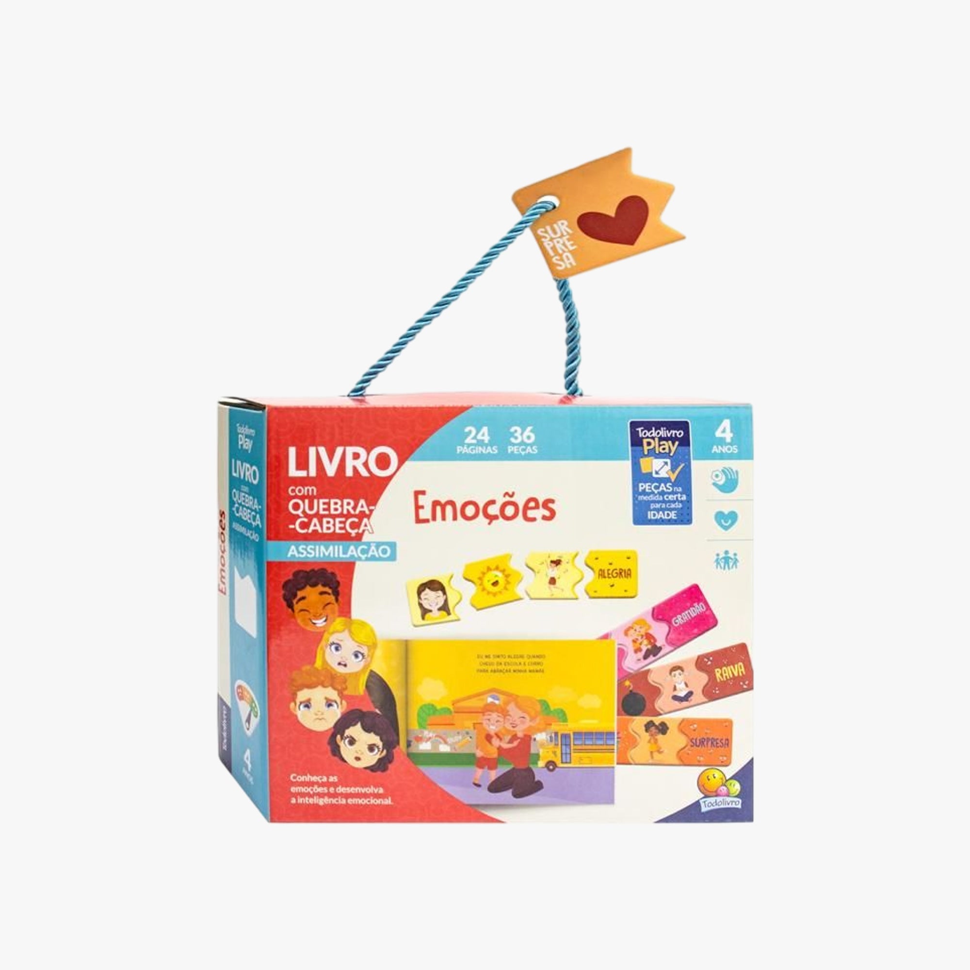 Kit Educativo Emoções Livro e Quebra-Cabeça