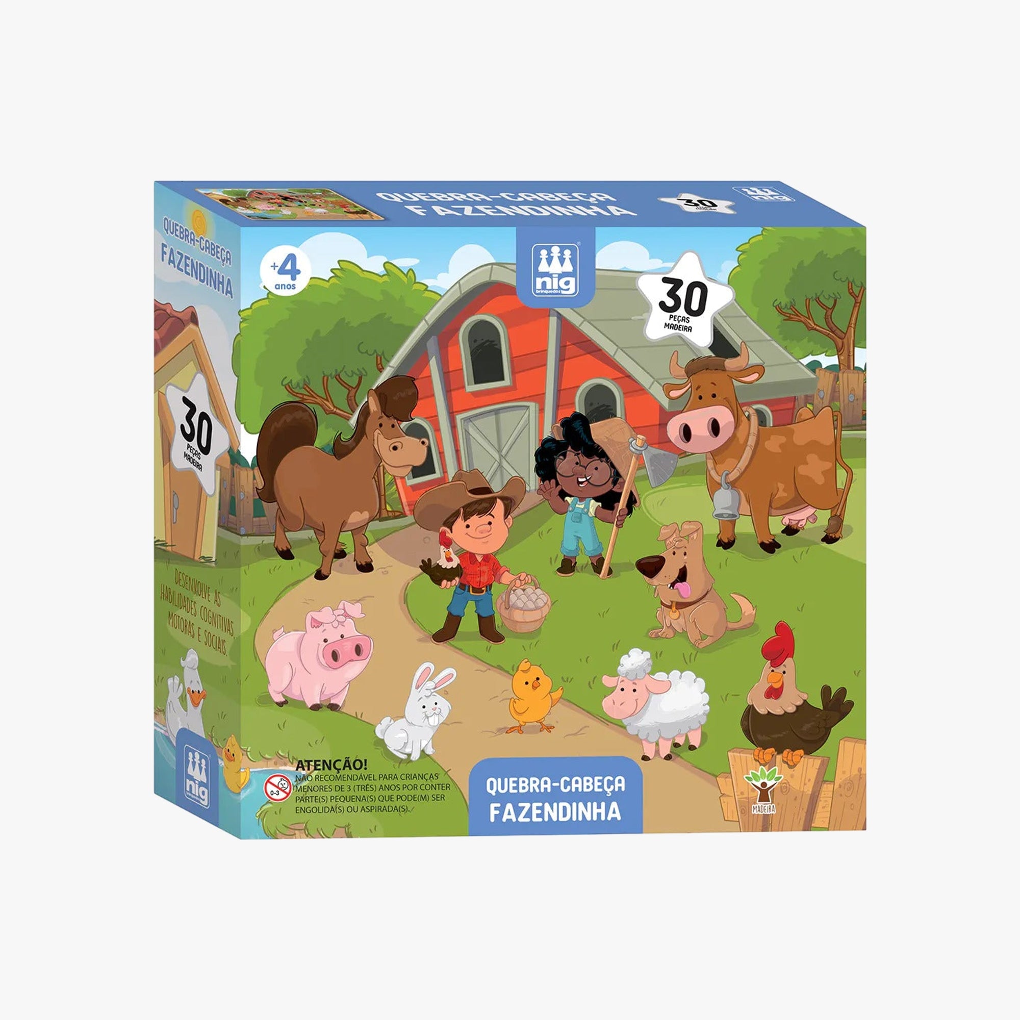 Quebra-Cabeça Infantil Fazendinha 30 Peças