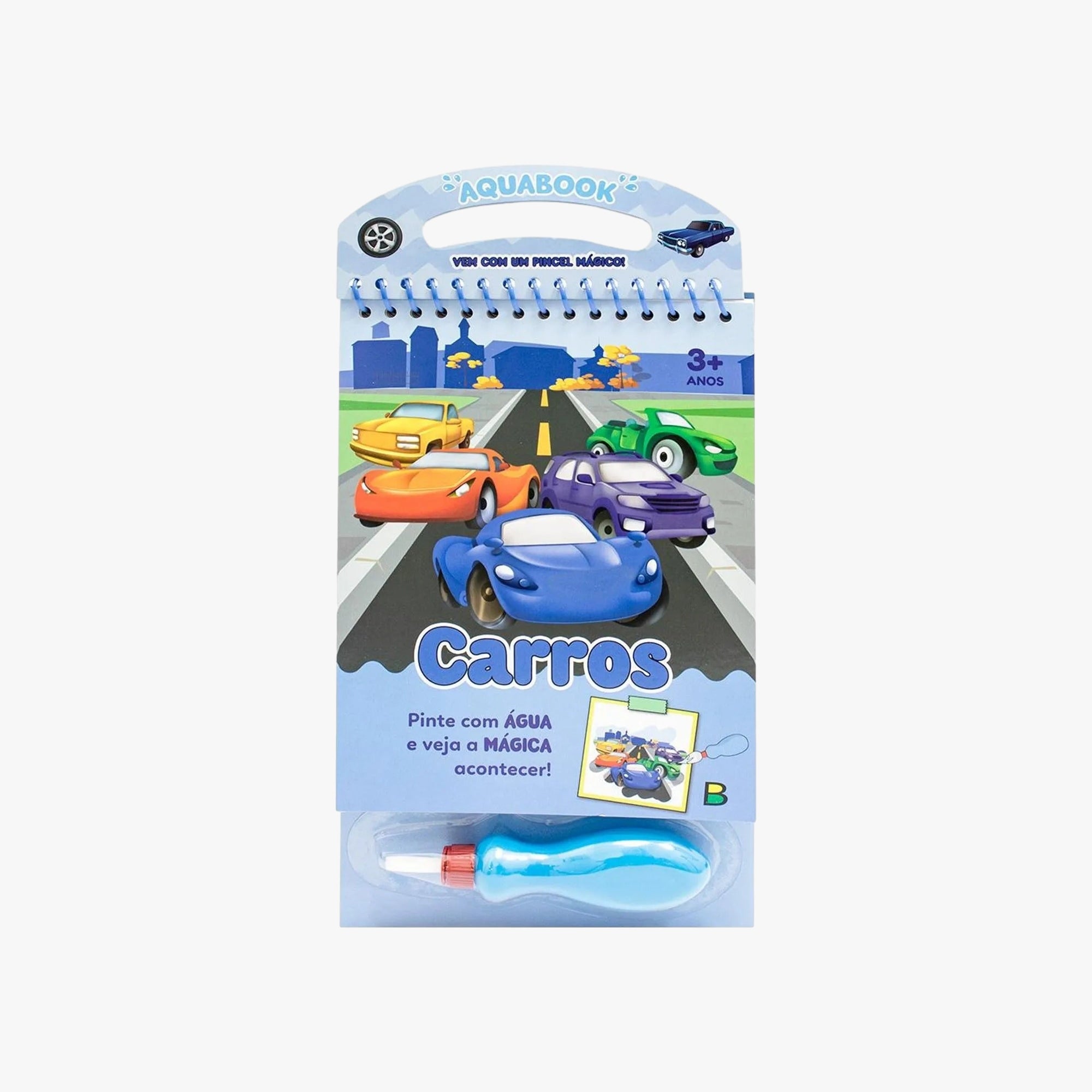 Livro Infantil Aquabook Com Atividade Carros