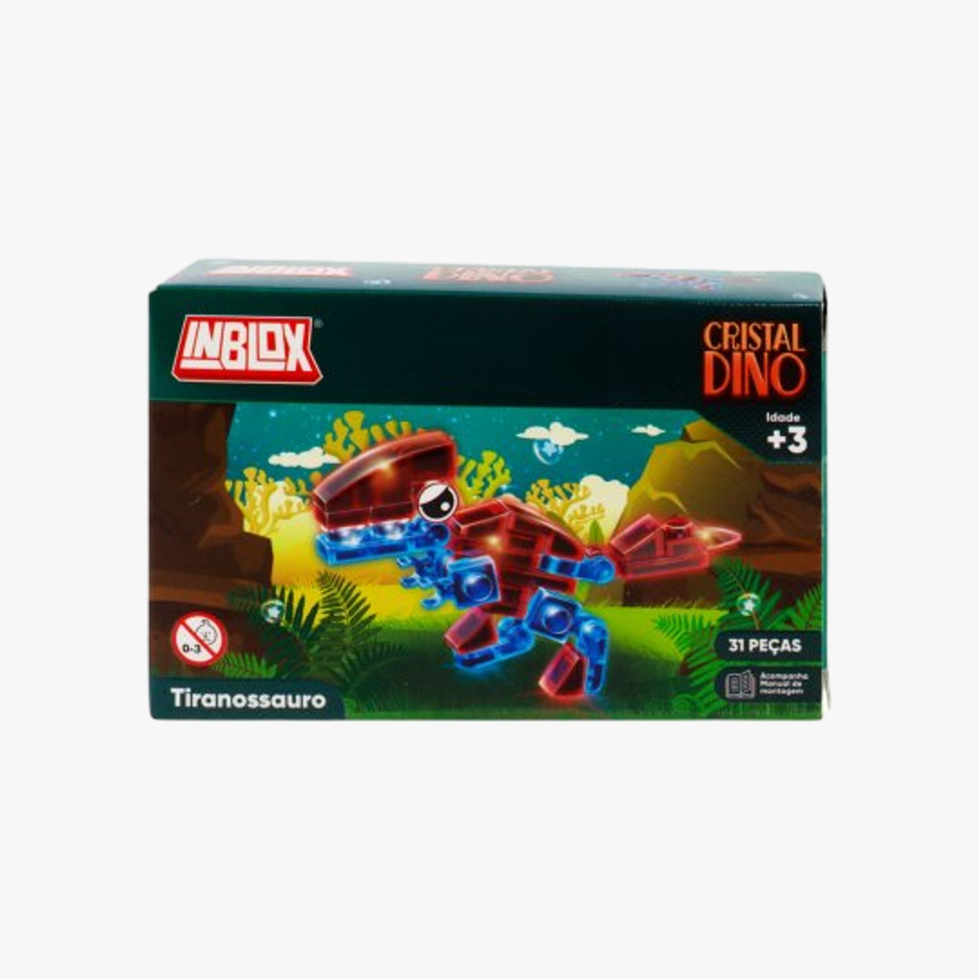 Blocos de Montar Cristal Dinossauro Sortidos