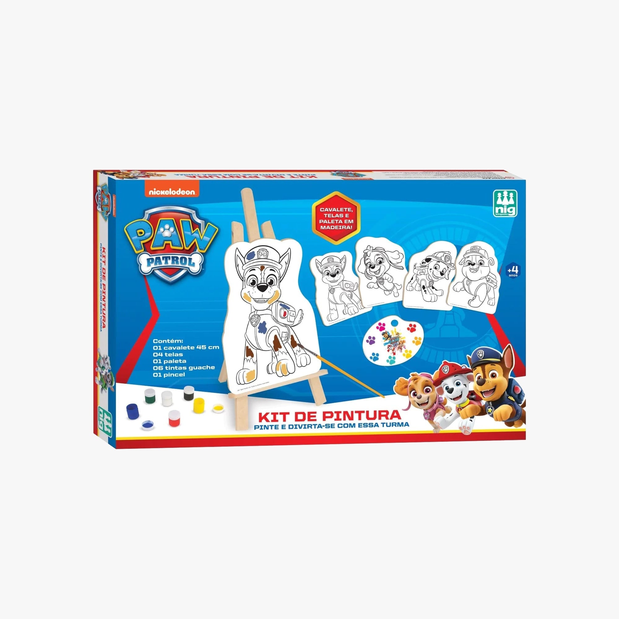 Kit Pintura Patrulha Canina com Cavalete Nig