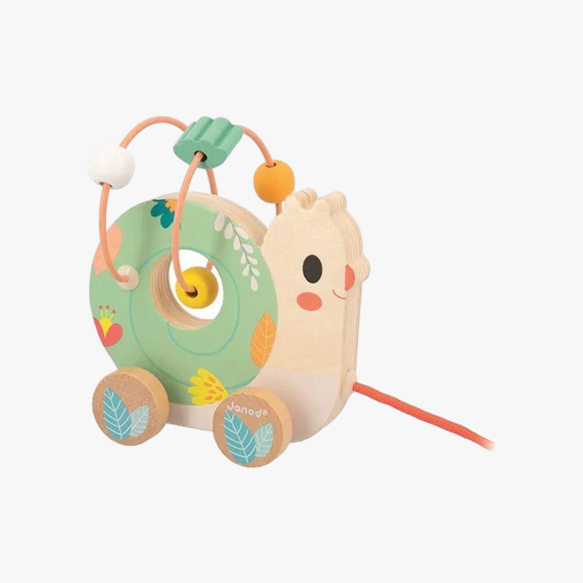 Brinquedo aramado caracol para bebê com peças coloridas para deslizar, indicado para +12 meses