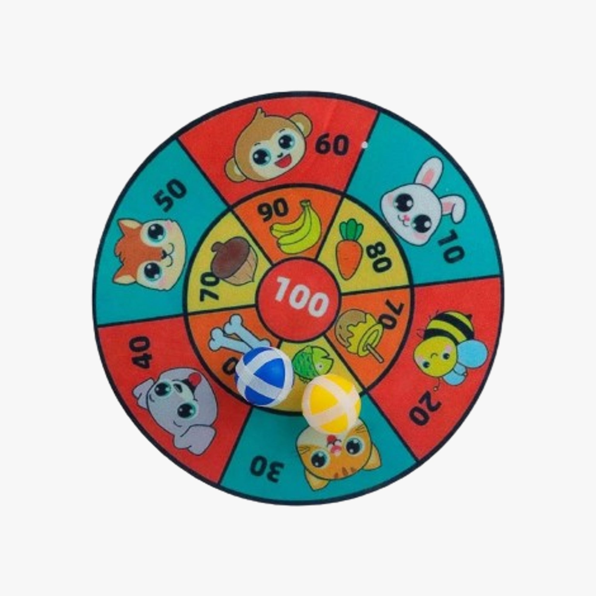 Tiro ao Alvo Infantil 3 Peças Bolinha Velcro