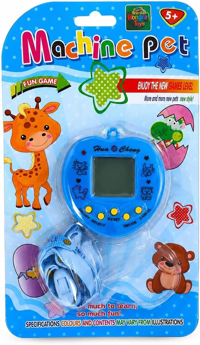 Bichinho Virtual Animal De Estimação Tamagotchi 168 Animais Para Brincar E Cuidar Formato Coração Com Cordão
