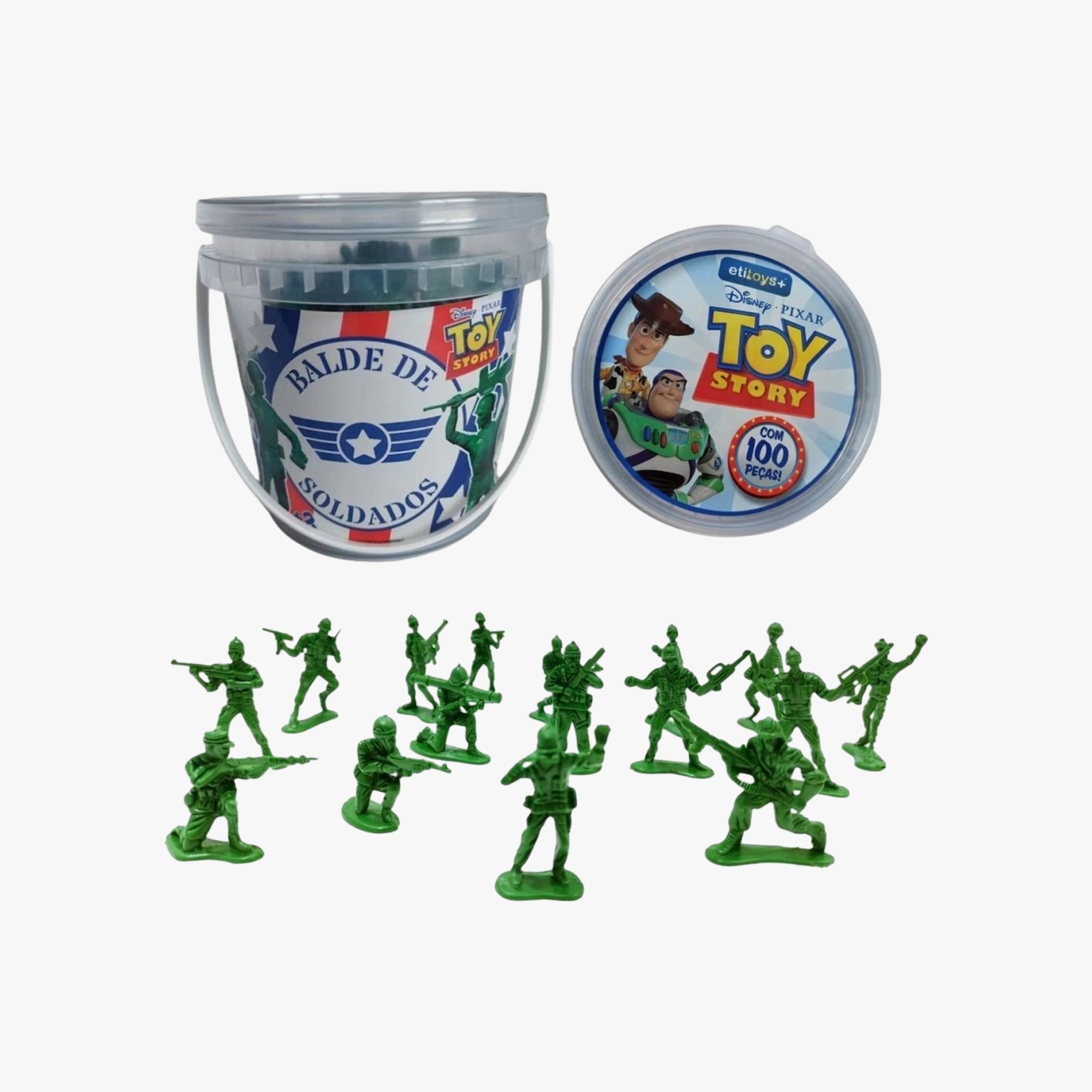 Brinquedo Infantil Balde de Soldados Toy Story