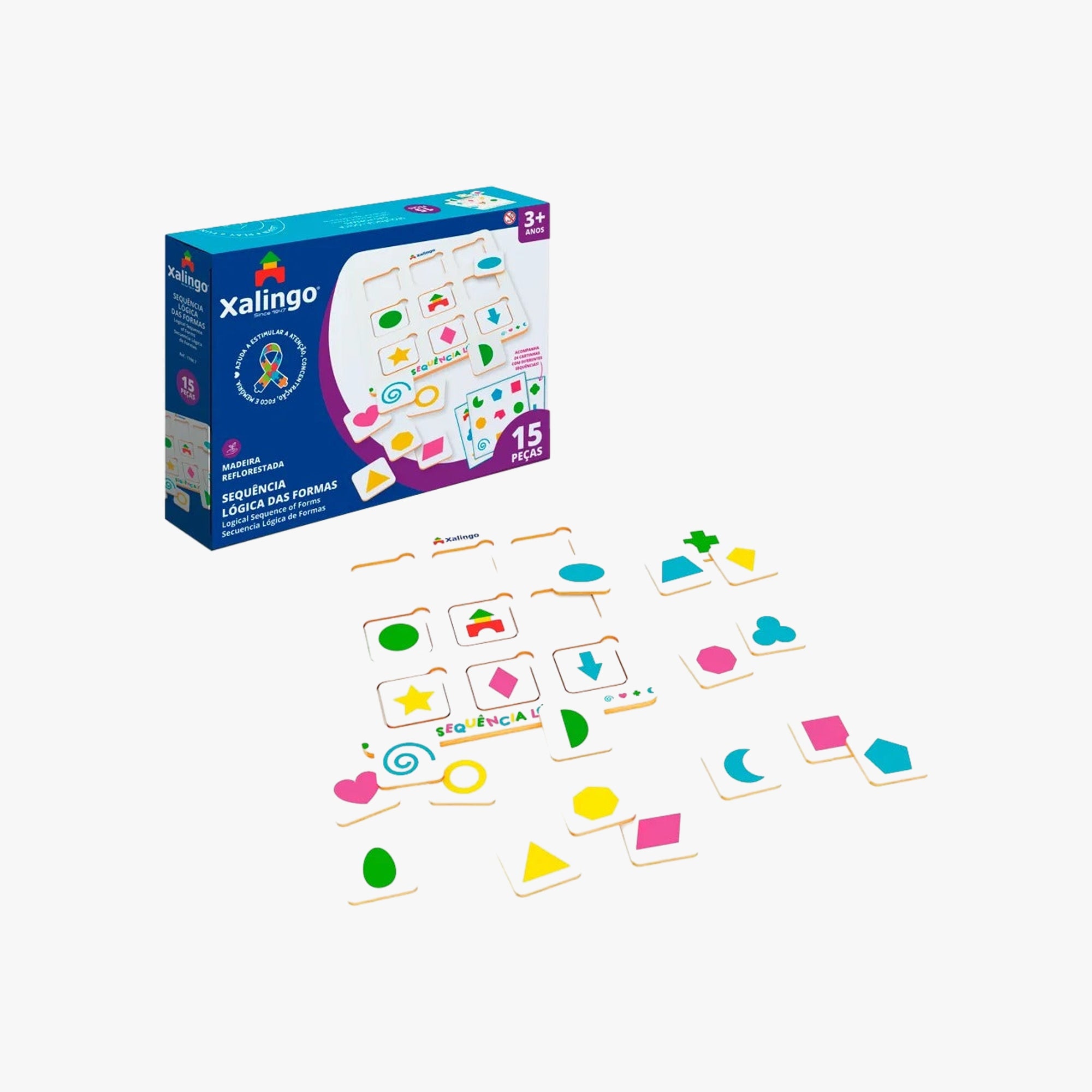 Brinquedo Educativo Sequência Lógica das formas