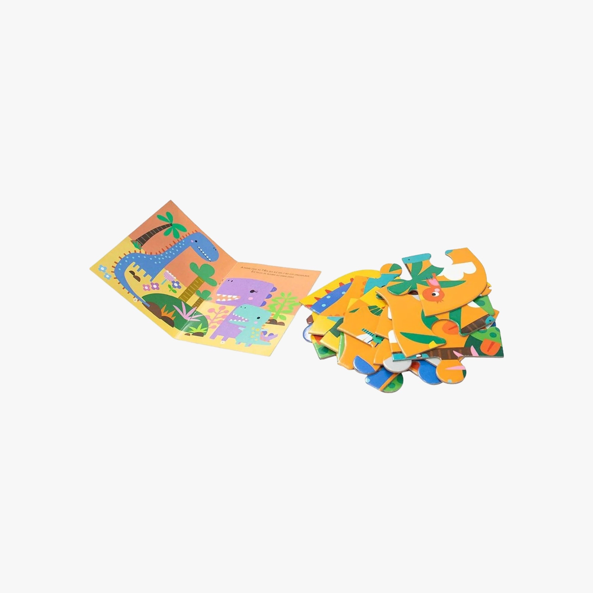 Kit Infantil Livro + Quebra-Cabeça de Dinossauros
