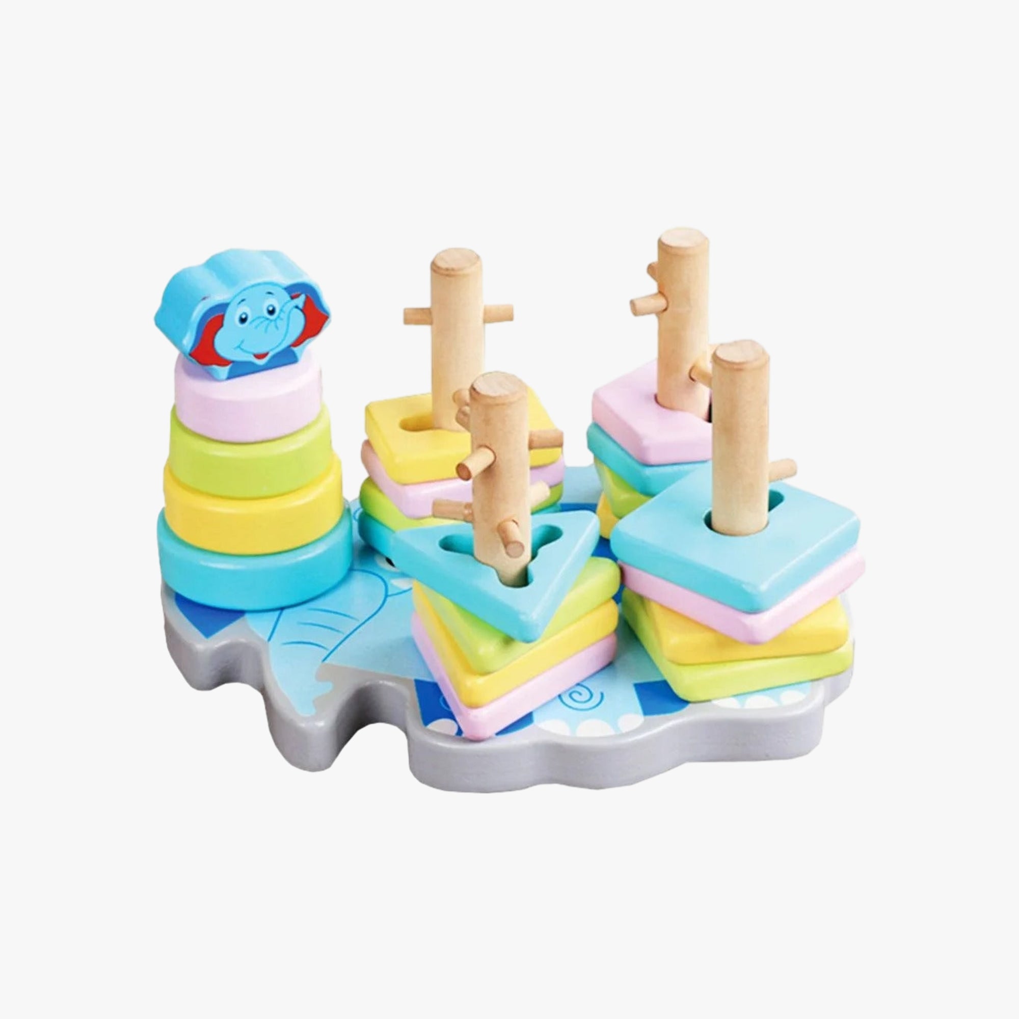 Brinquedo Educativo Encaixe Divertido Formas e Cores Elefante