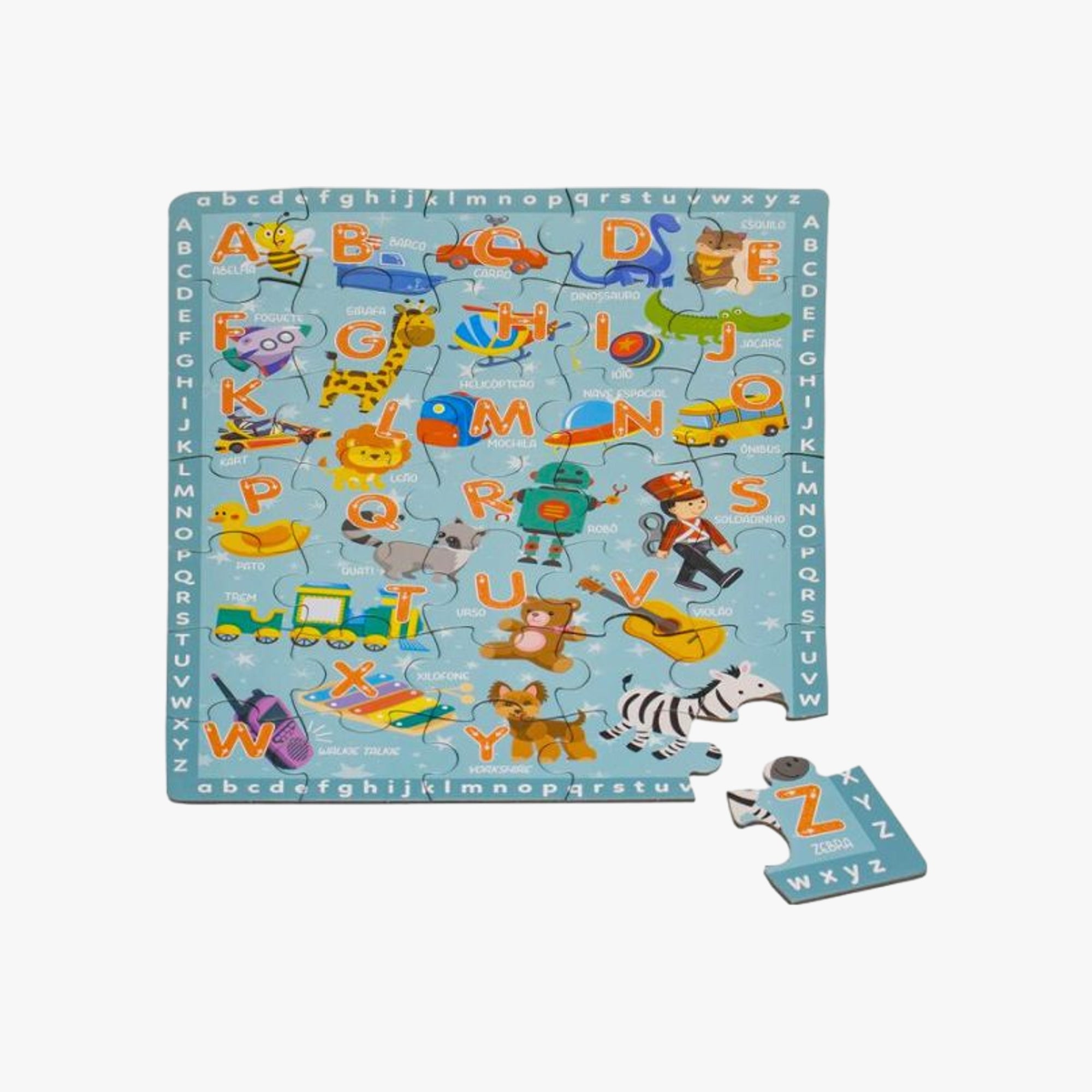 Kit Quebra-Cabeça e Livro Alfabeto