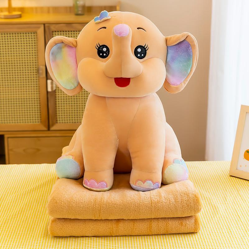 Pelúcia com Mantinha 2 em 1- Elefante