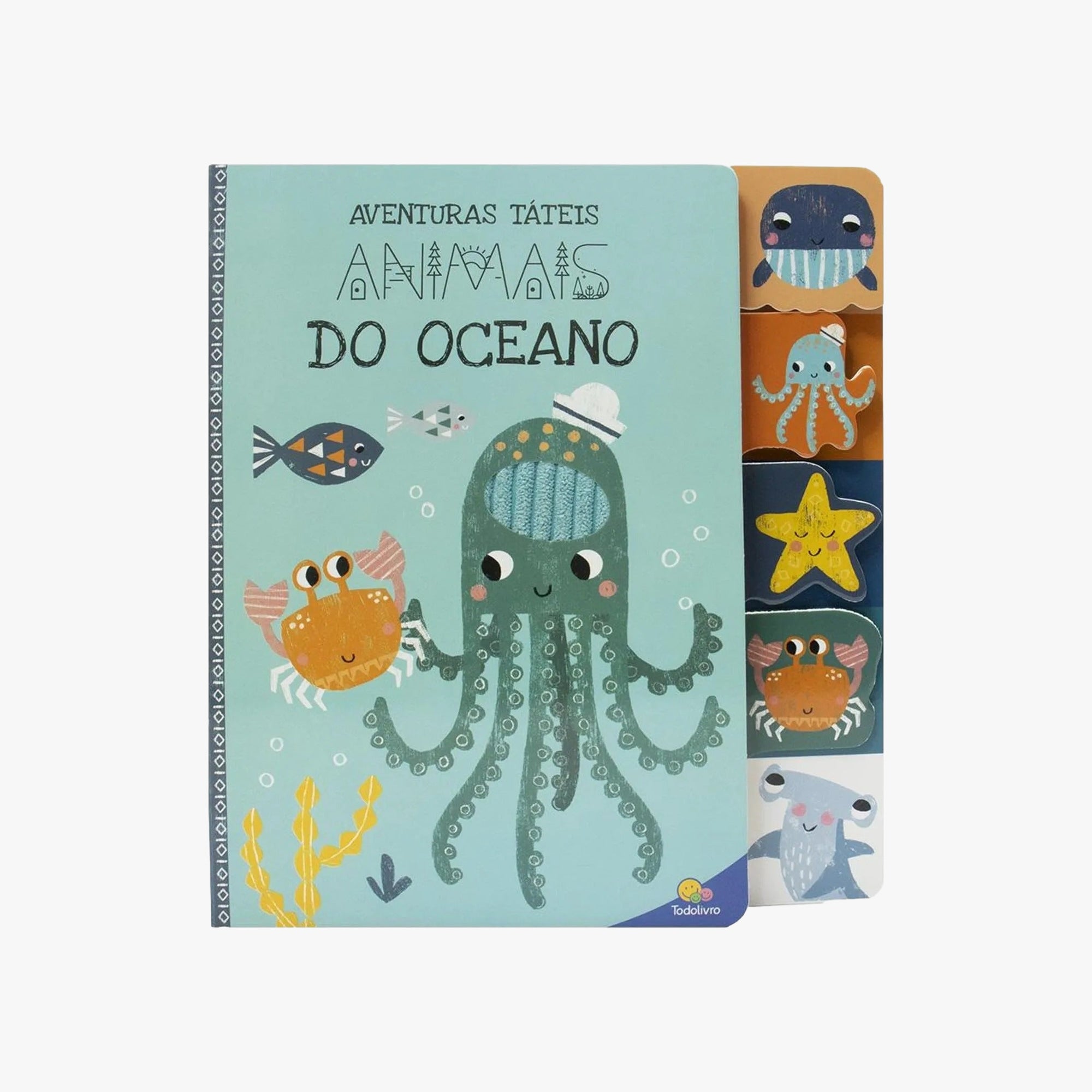 Livro Aventuras Táteis: Animais do Oceano