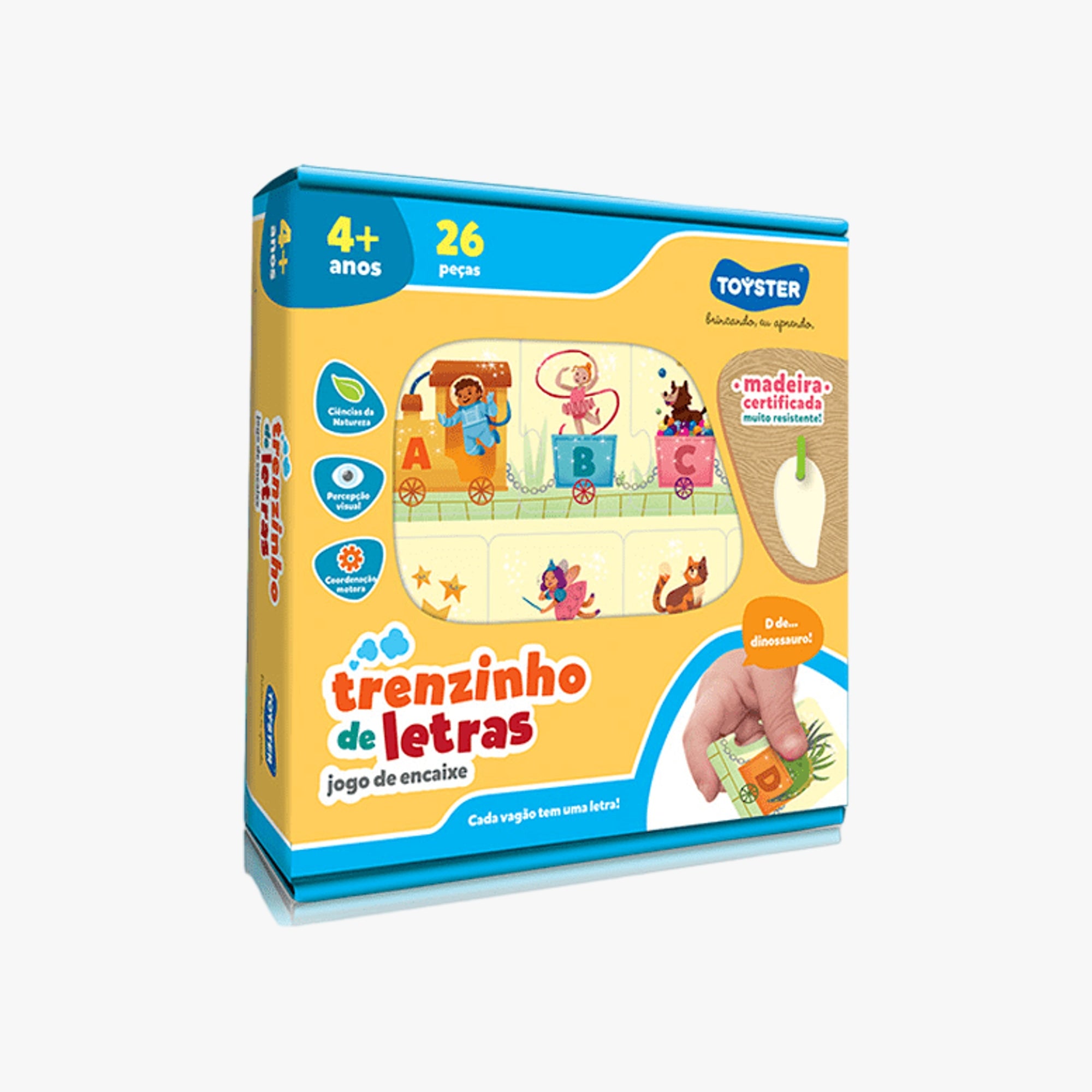 Quebra-Cabeça Educativo Trenzinho de Letras