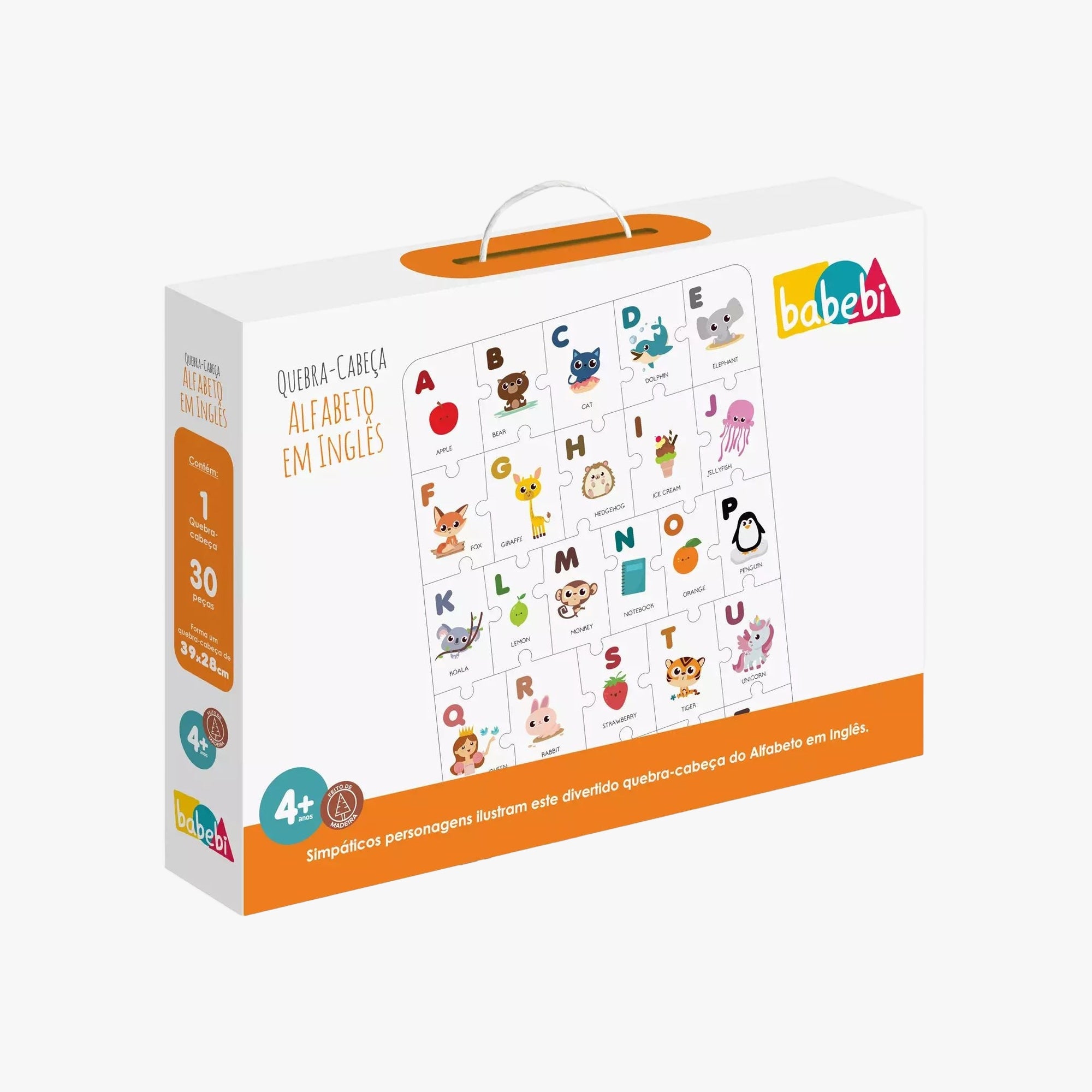 Quebra-Cabeça Educativo Alfabeto em Inglês