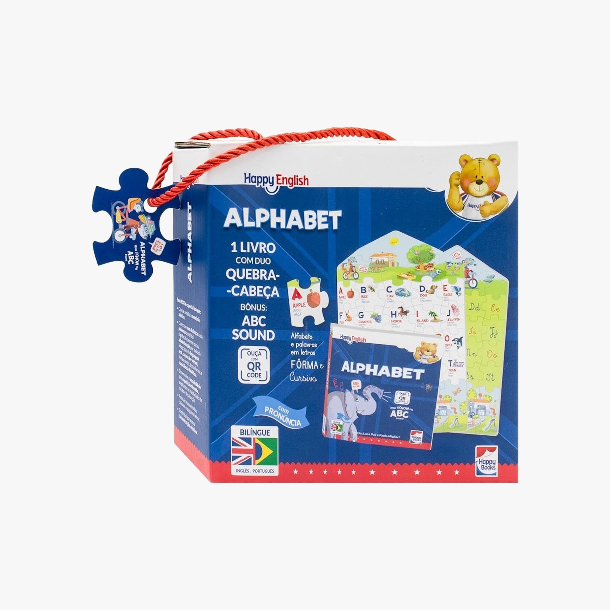 Box Livro com Quebra-cabeça English Alphabet