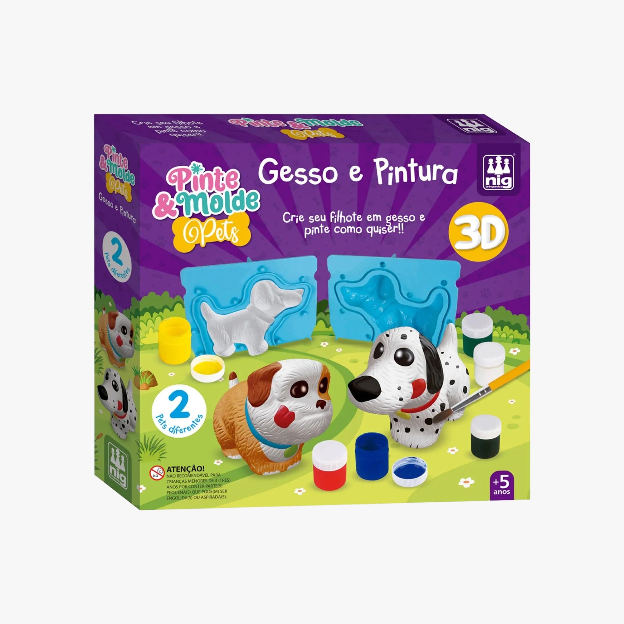 Brinquedo Gesso Pinte e Molde Pets