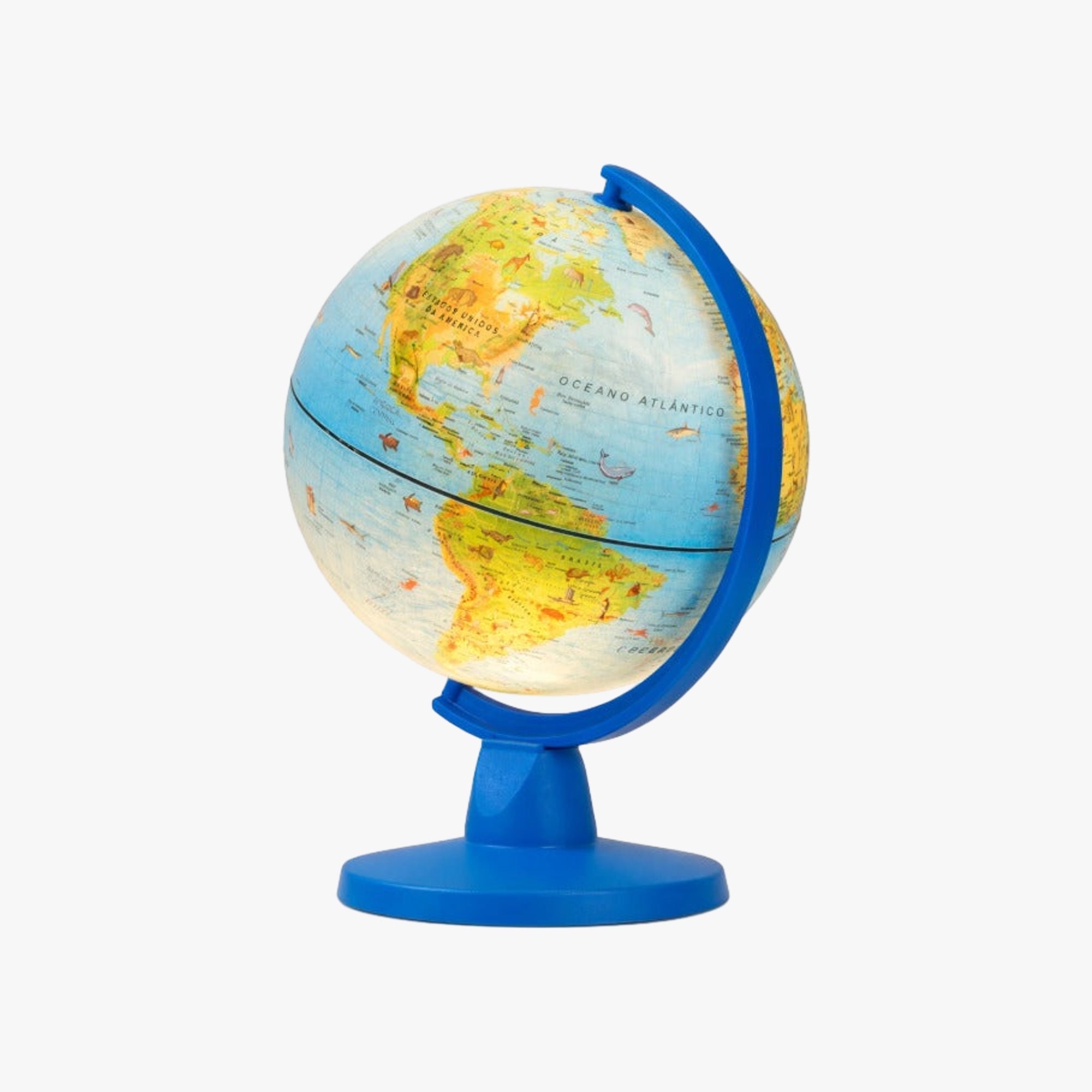 Mini Globo Terrestre Luminoso - Safári 16 cm