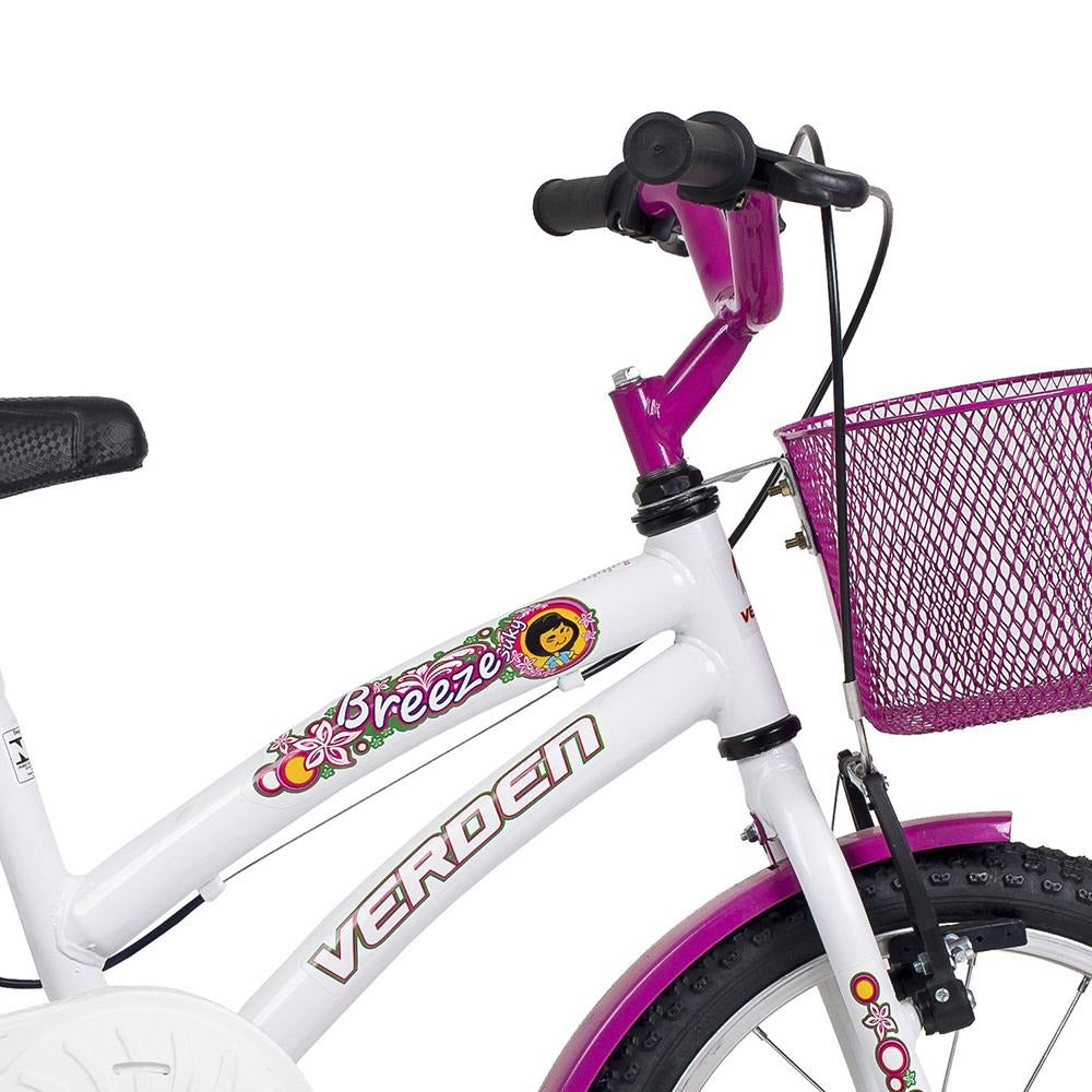 Bicicleta Breeze Aro 16 Branco e Pink