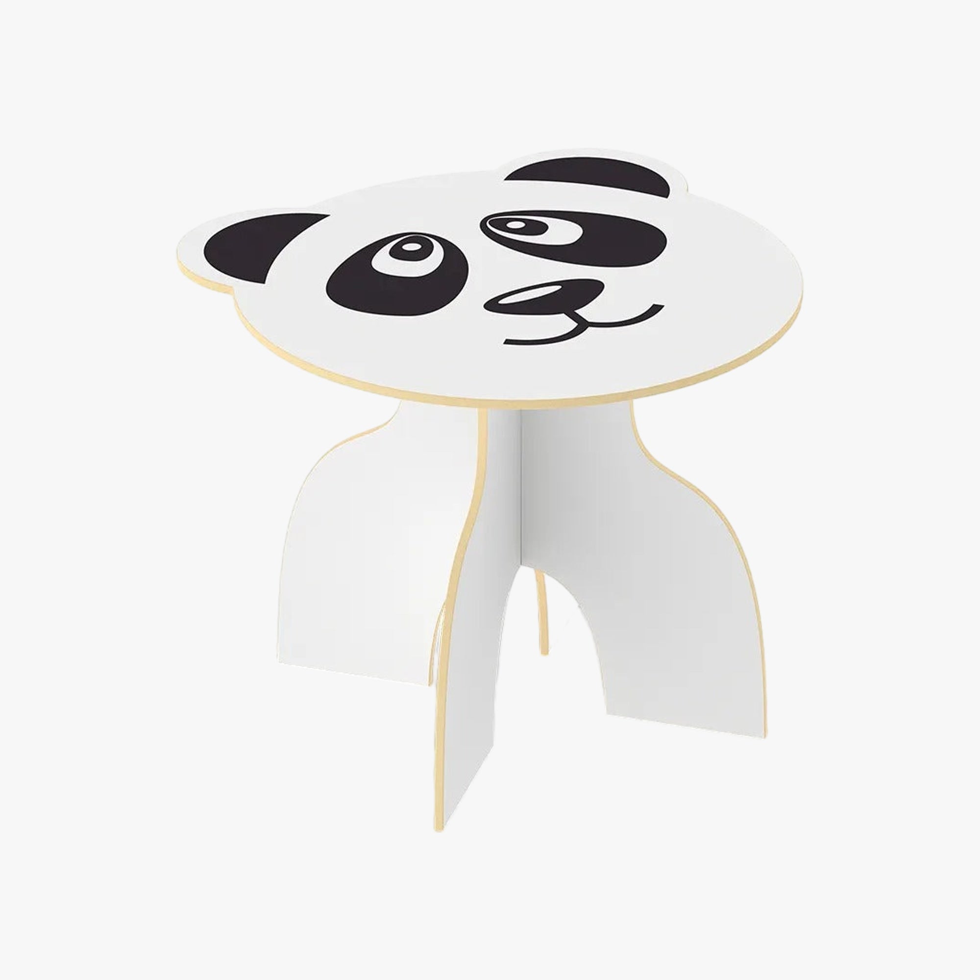 Mesinha infantil Panda Animalkids da Junges em MDF com detalhes coloridos do personagem panda, vista frontal