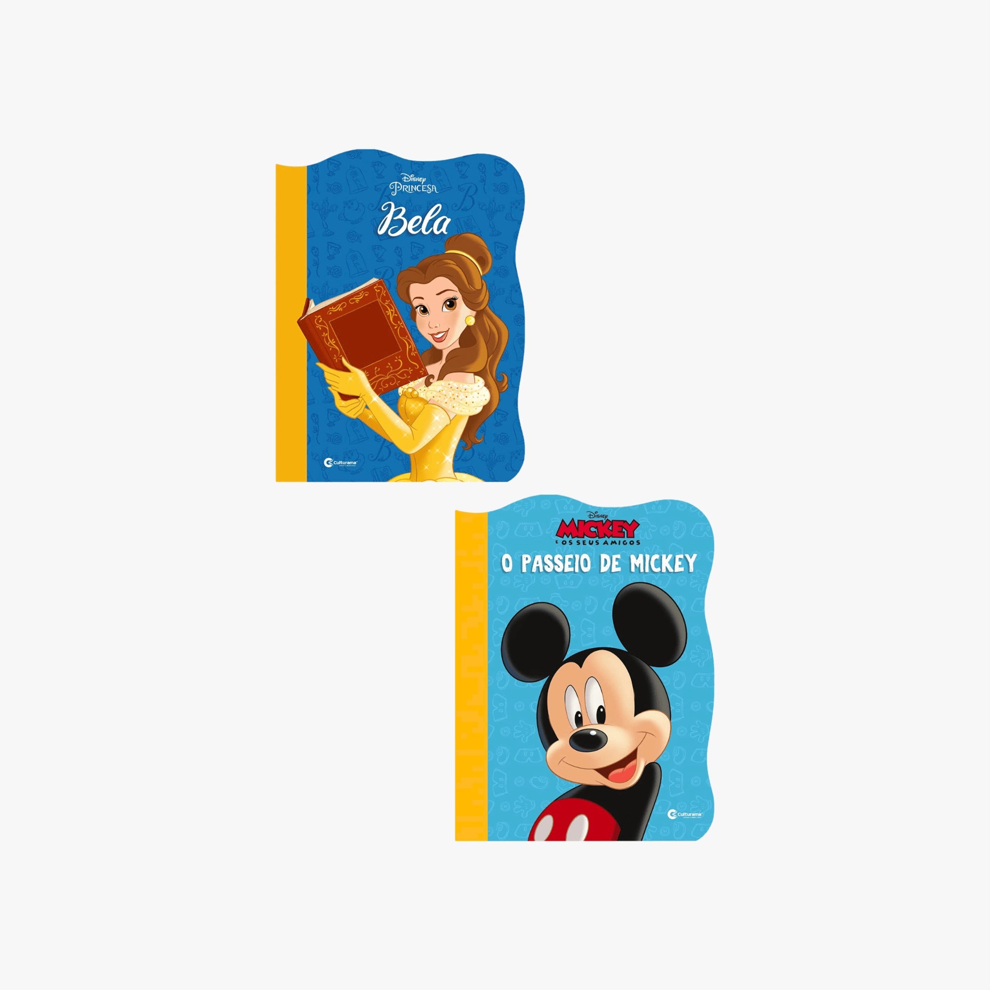 Super Kit 2 Livros Recortados Disney Pixar - Bela e Mickey