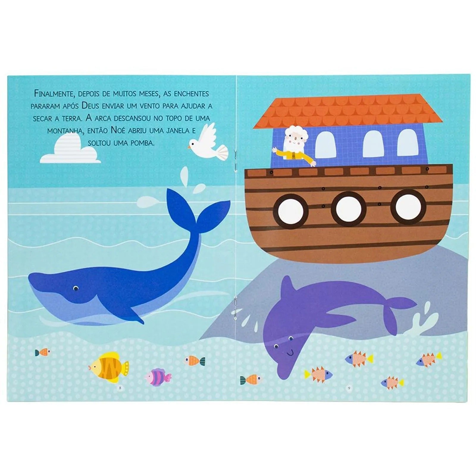 Kit Infantil Livro + Quebra-Cabeça Arca de Noé