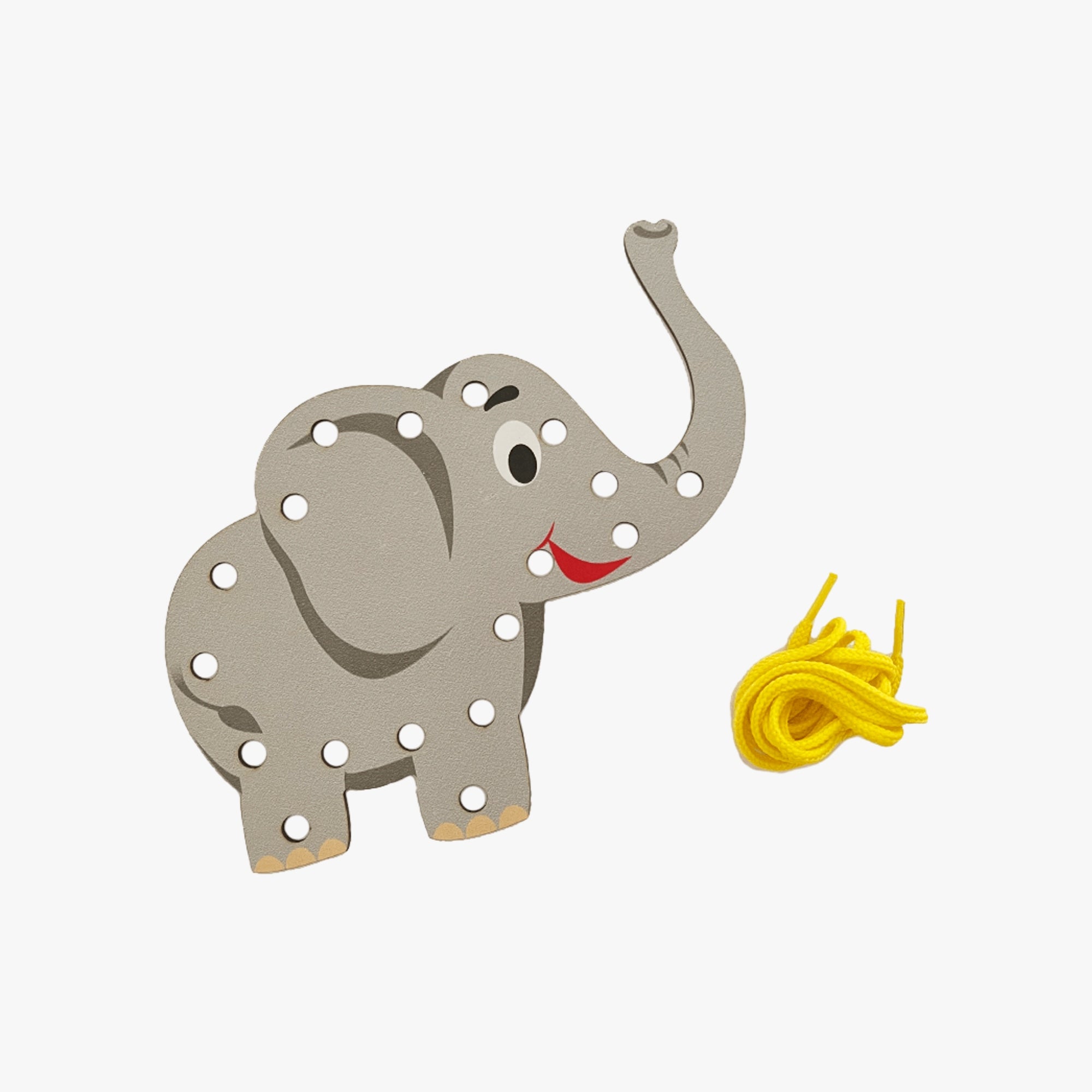 Brinquedo Pedagógico Alinhavo Elefante