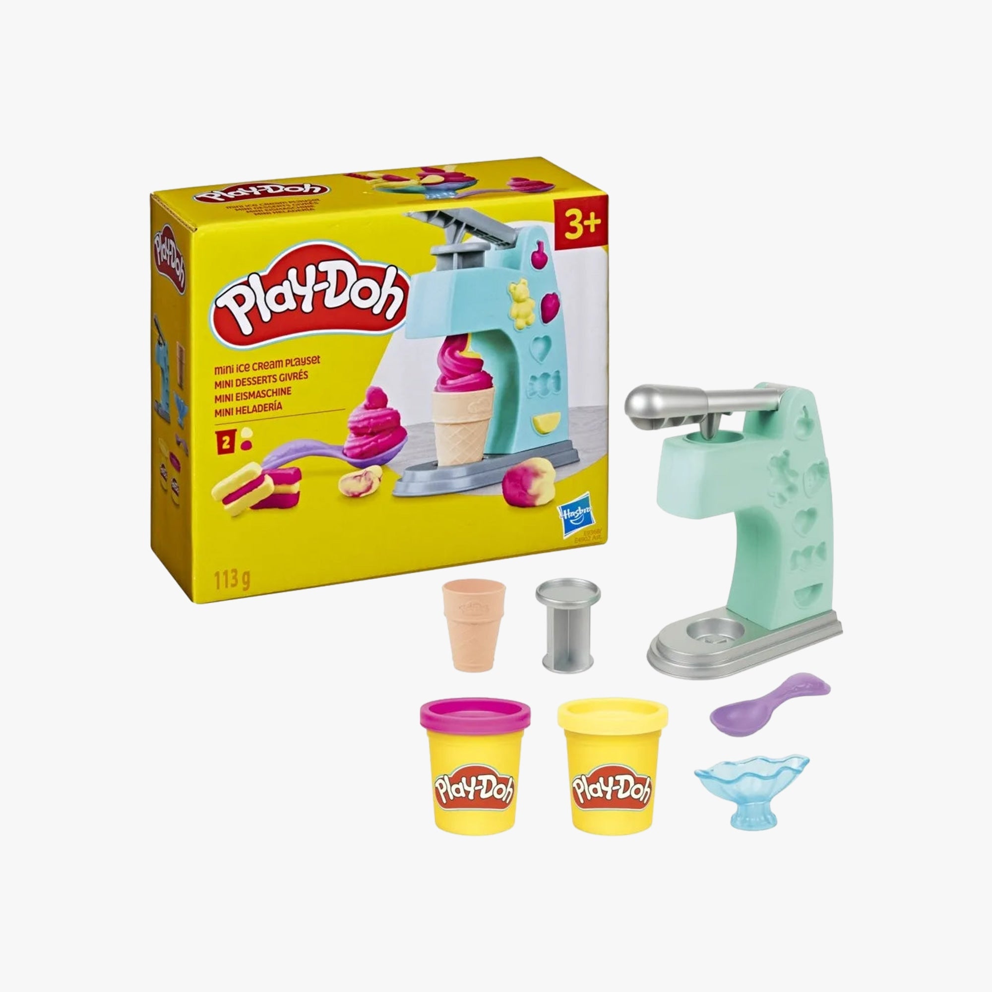 Moldes da base da Mini Sorveteria Play-Doh para criar frutas e doces de massinha