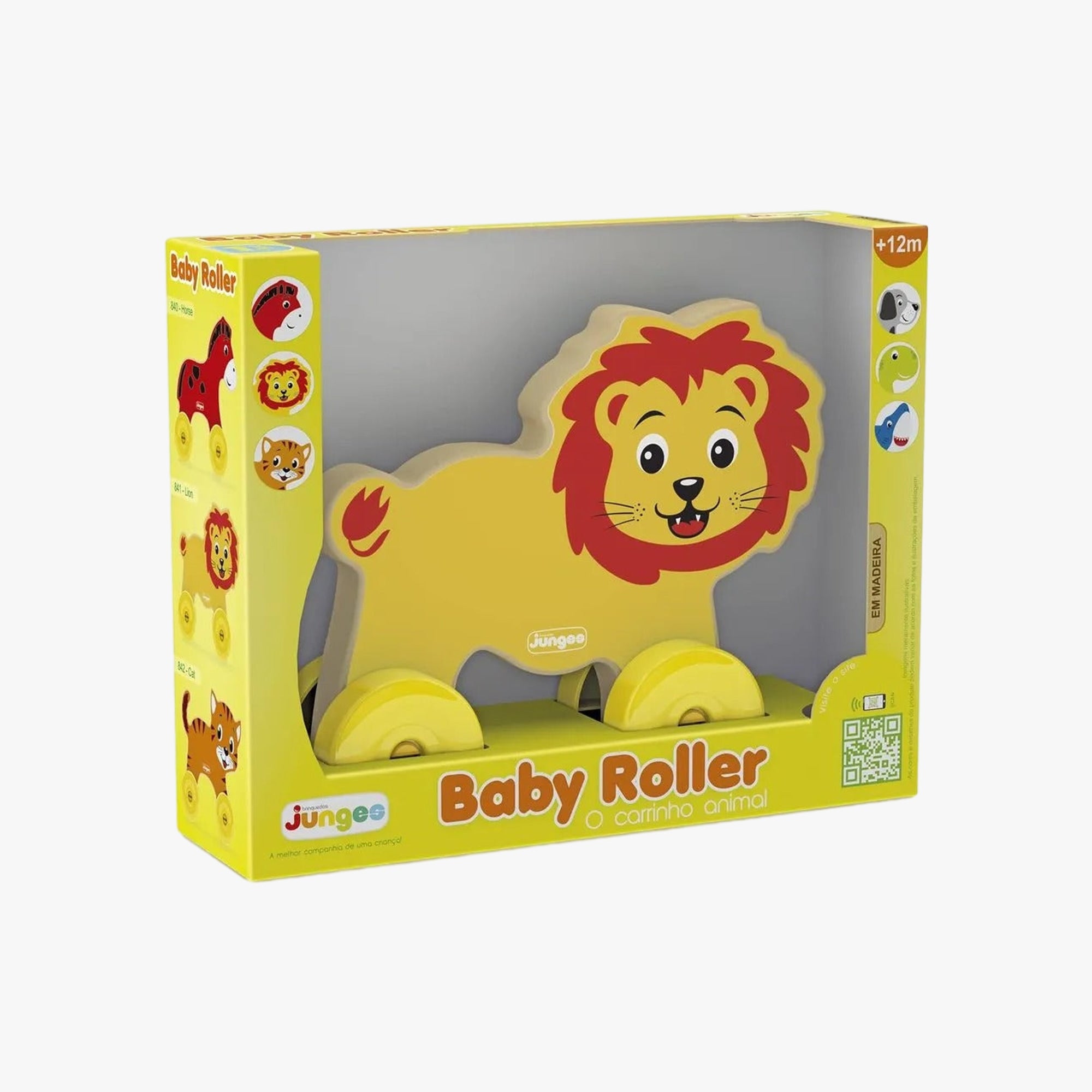 Brinquedo Infantil Carrinho Baby Roller Leão