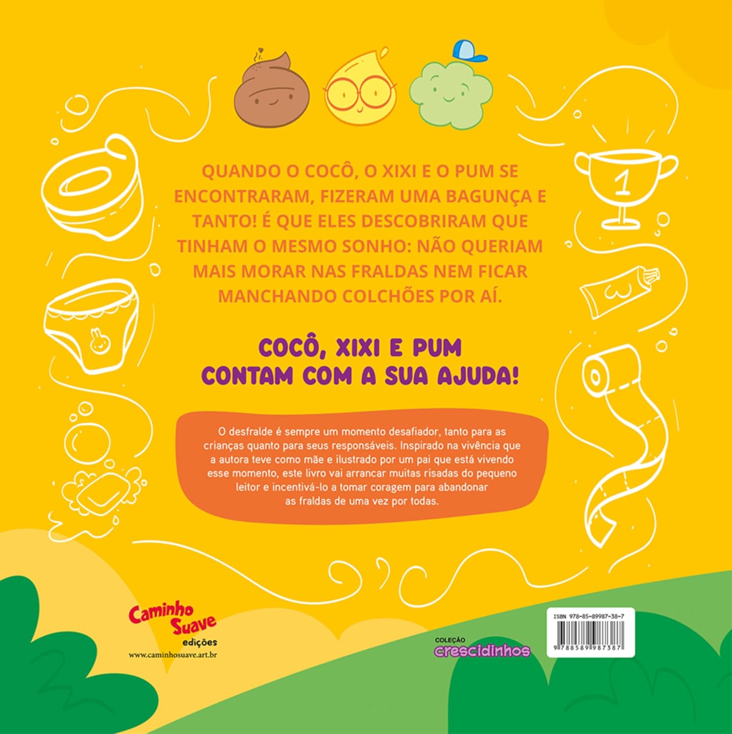 Livro Cocô, Xixi e Pum!: Adeus, fralda! - Livro infantil de auxílio no desfralde: Adeus, fralda!