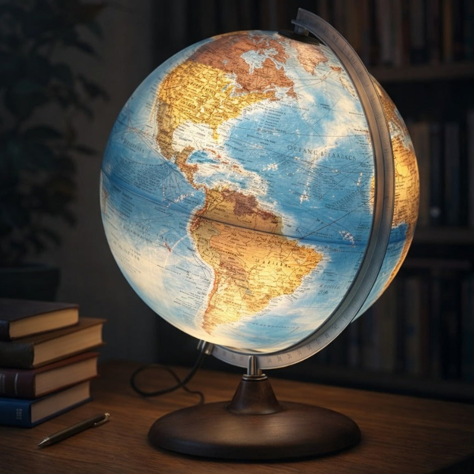 Globo Terrestre Colombo Clássico 30cm Iluminado