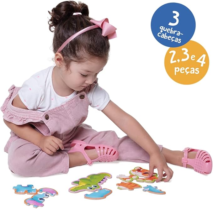 Quebra-Cabeça Infantil Animais da Selva