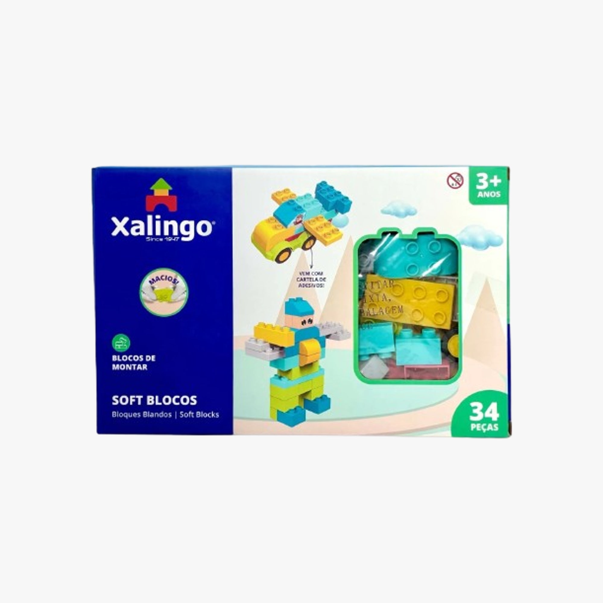 Blocos de Montar Macio Soft Blocos 34 peças