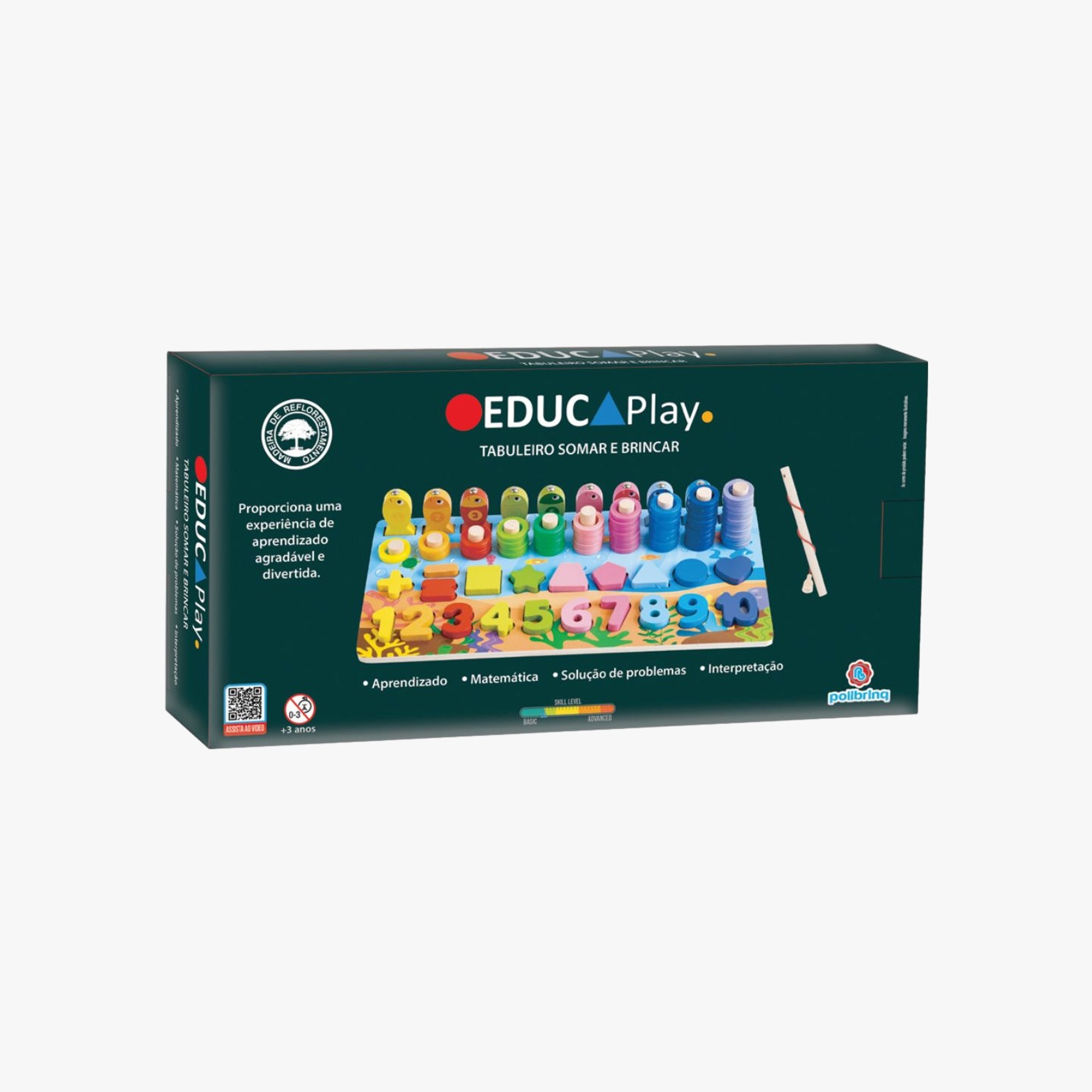 Brinquedo Educativo Tabuleiro Somar e Brincar