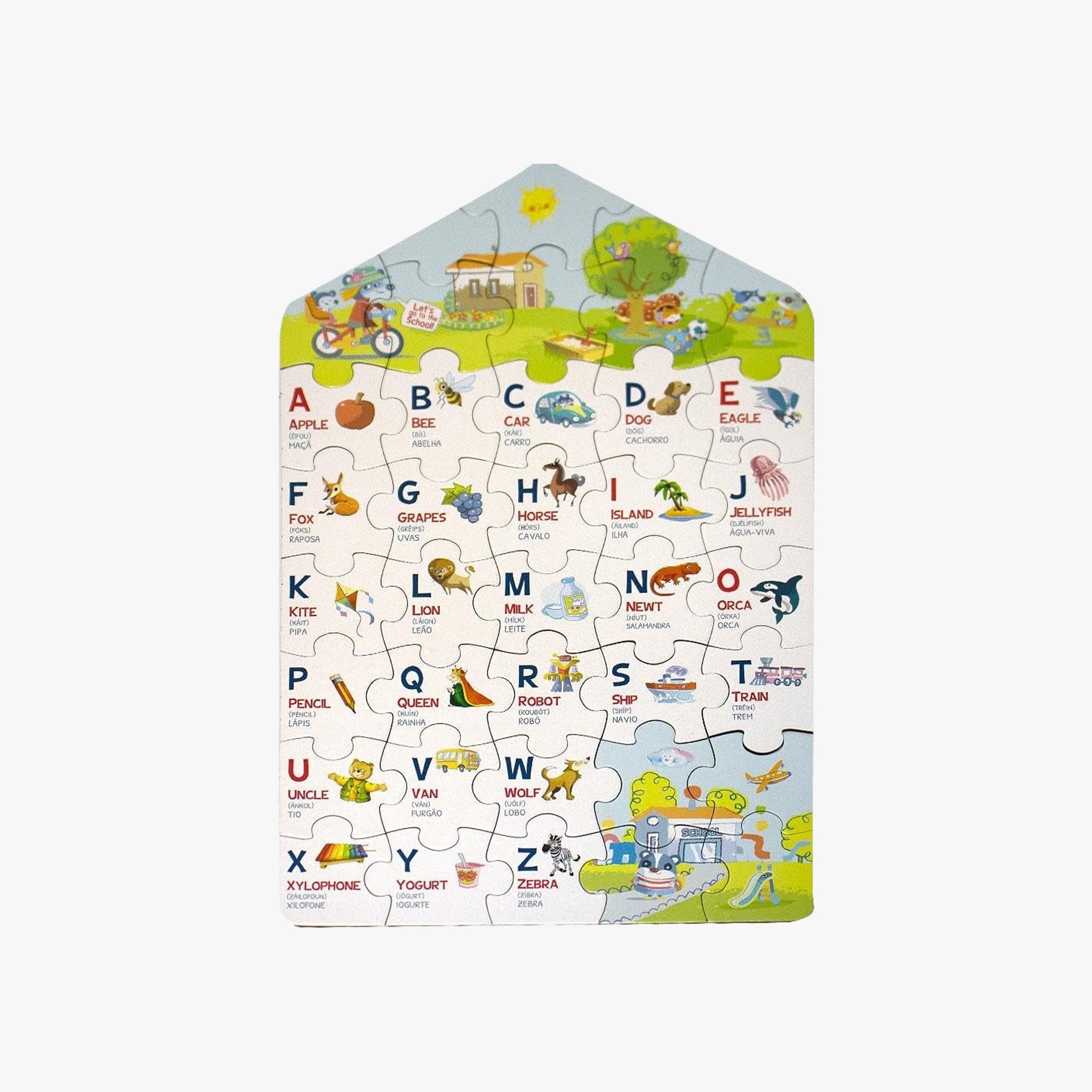 Box Livro com Quebra-cabeça English Alphabet