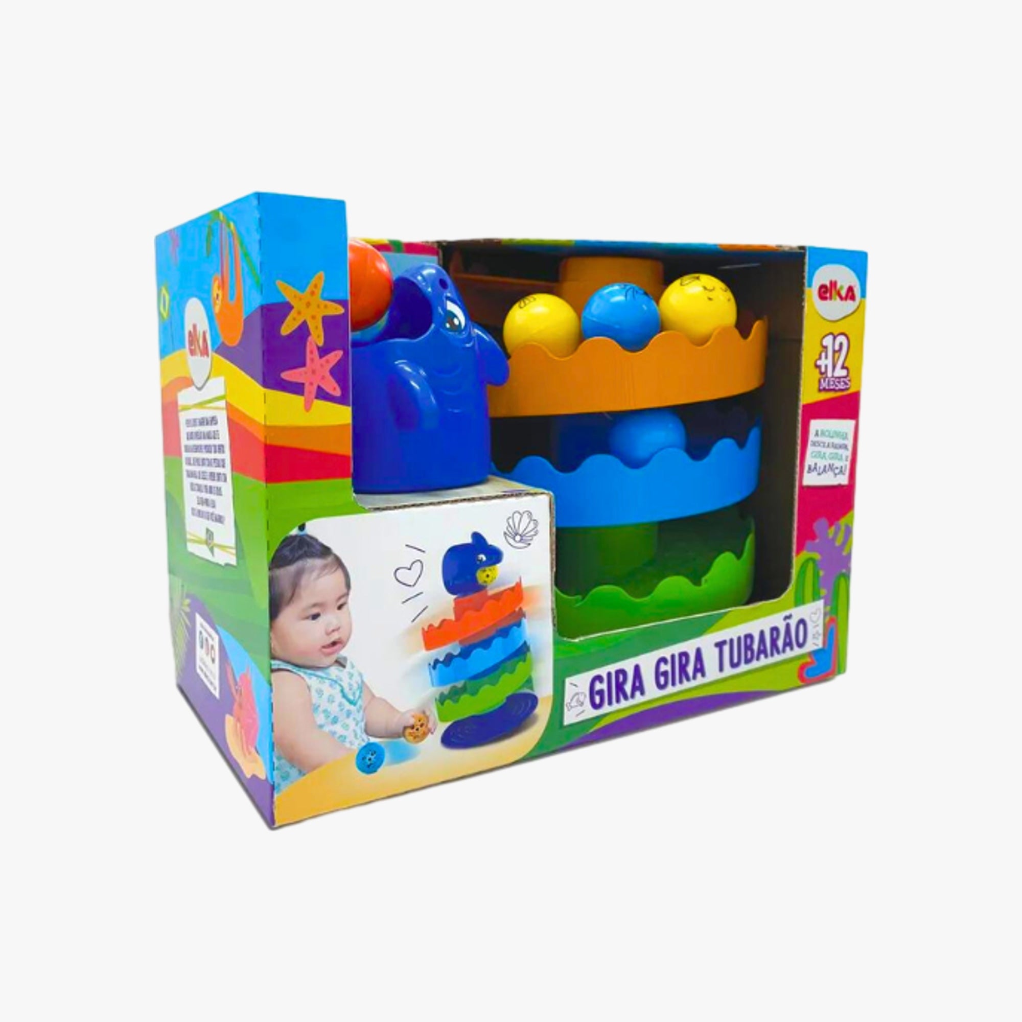 Brinquedo Infantil Gira Gira Tubarão