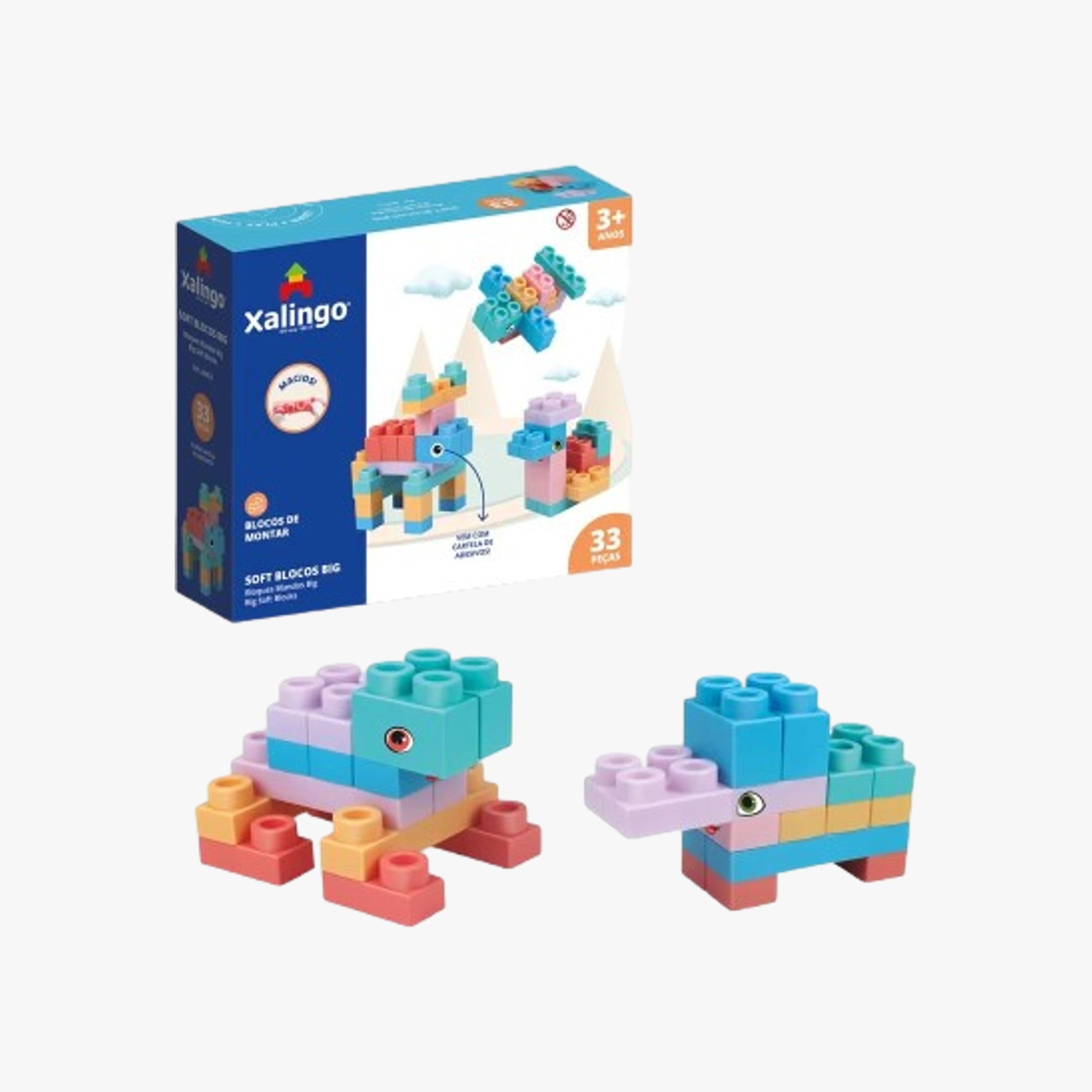 Brinquedo Blocos de Montar Soft Big 33 Peças