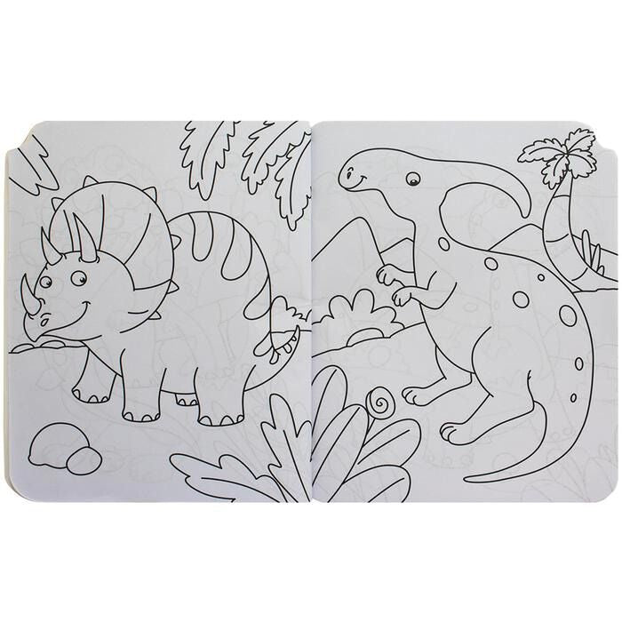 Livro de Pintura com Adesivos Dinossauros
