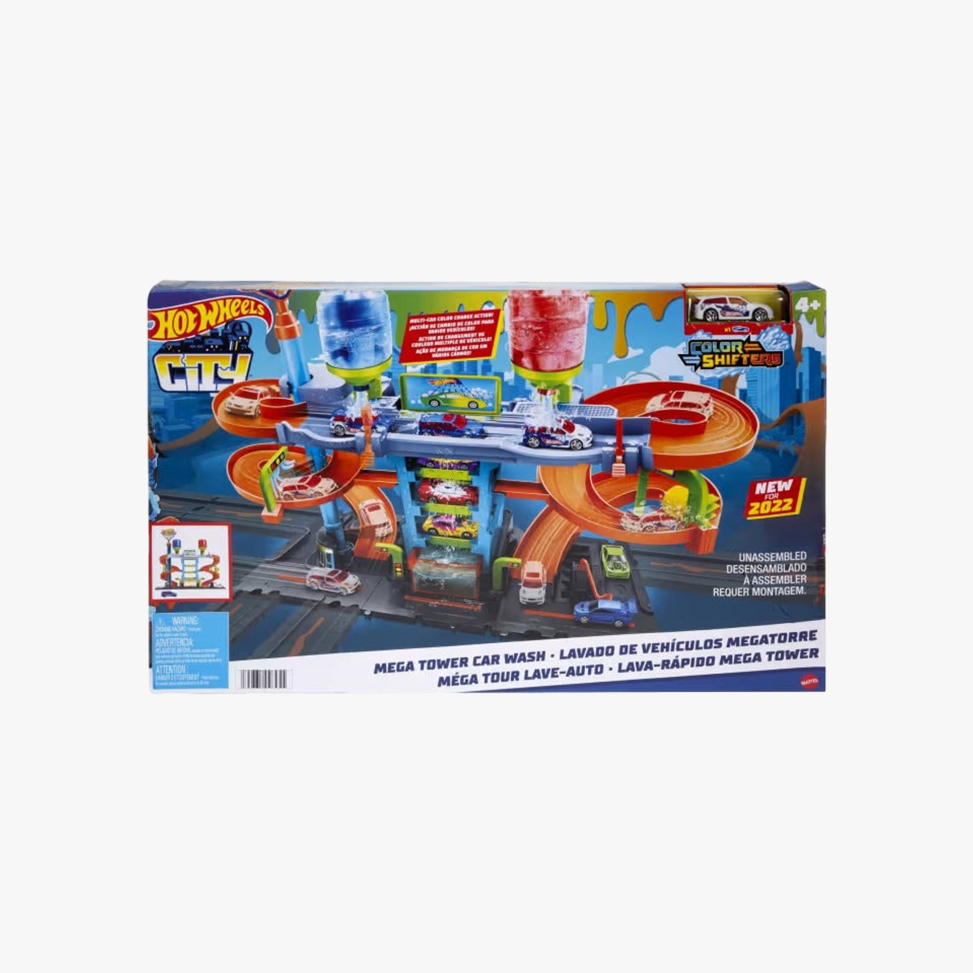 Hot Wheels City Pista de Brinquedo Lava-Rápido Mega Torre