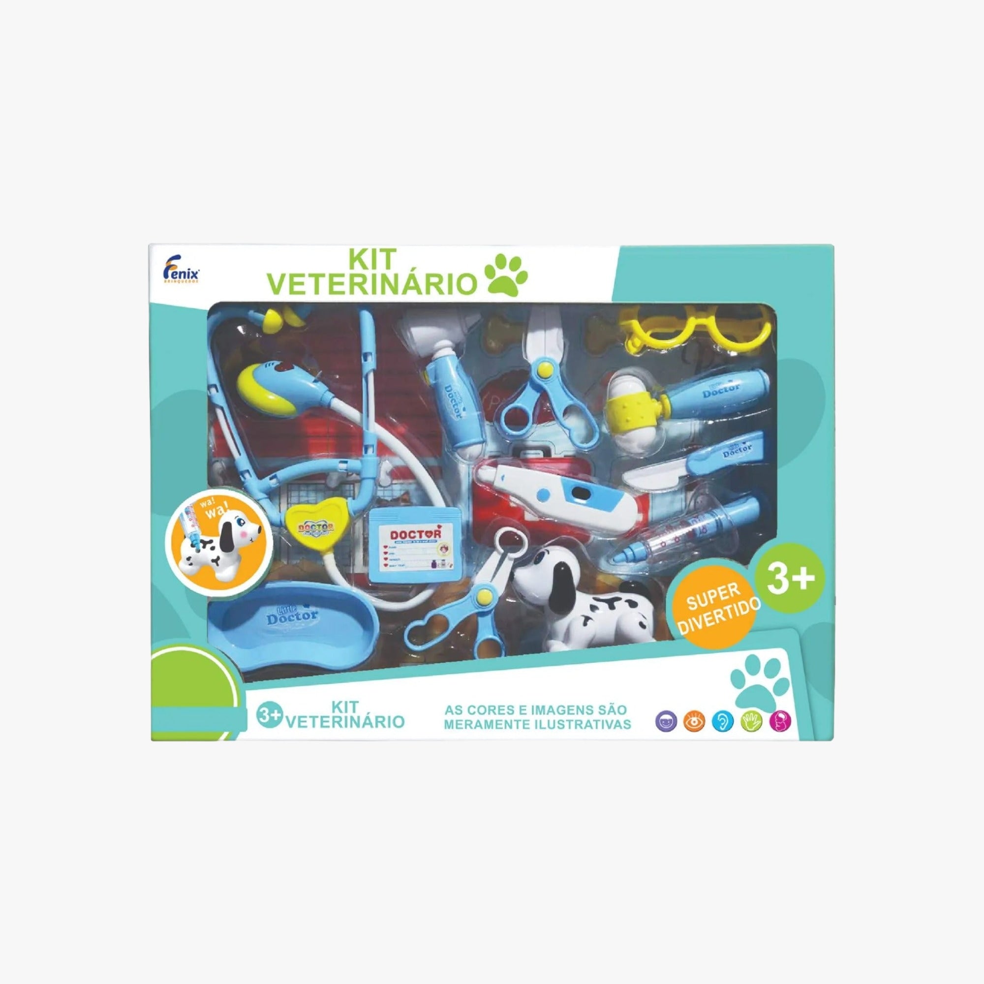 Brinquedo Infantil Kit Veterinário Azul