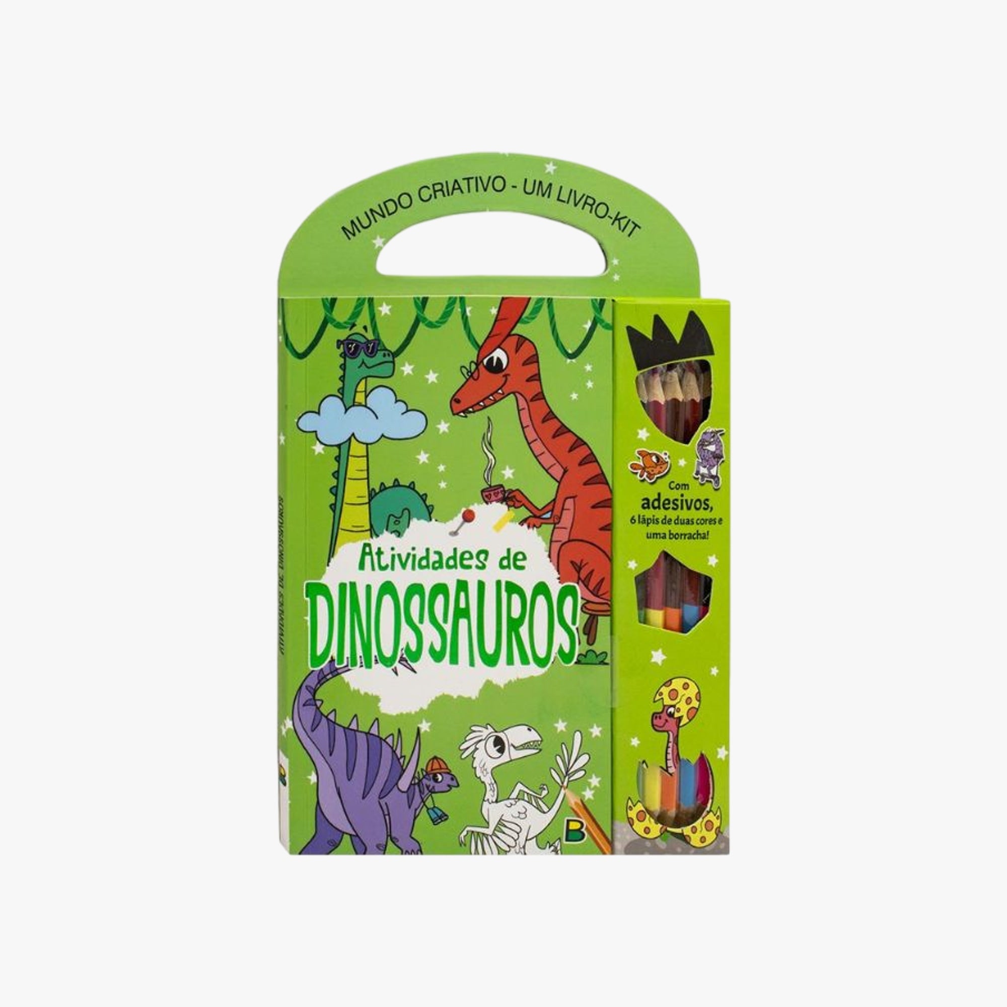 Kit Divertido de Atividades e Adesivos Mundo dos Dinossauros